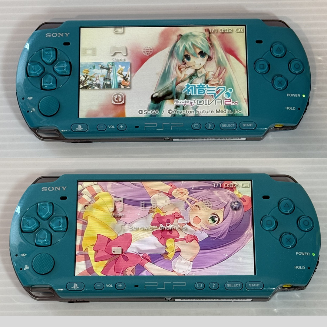 Sony PSP-3000 Console Miku Hatsune DIVA 2nd Limited w/Pouch, Strap – Excellent