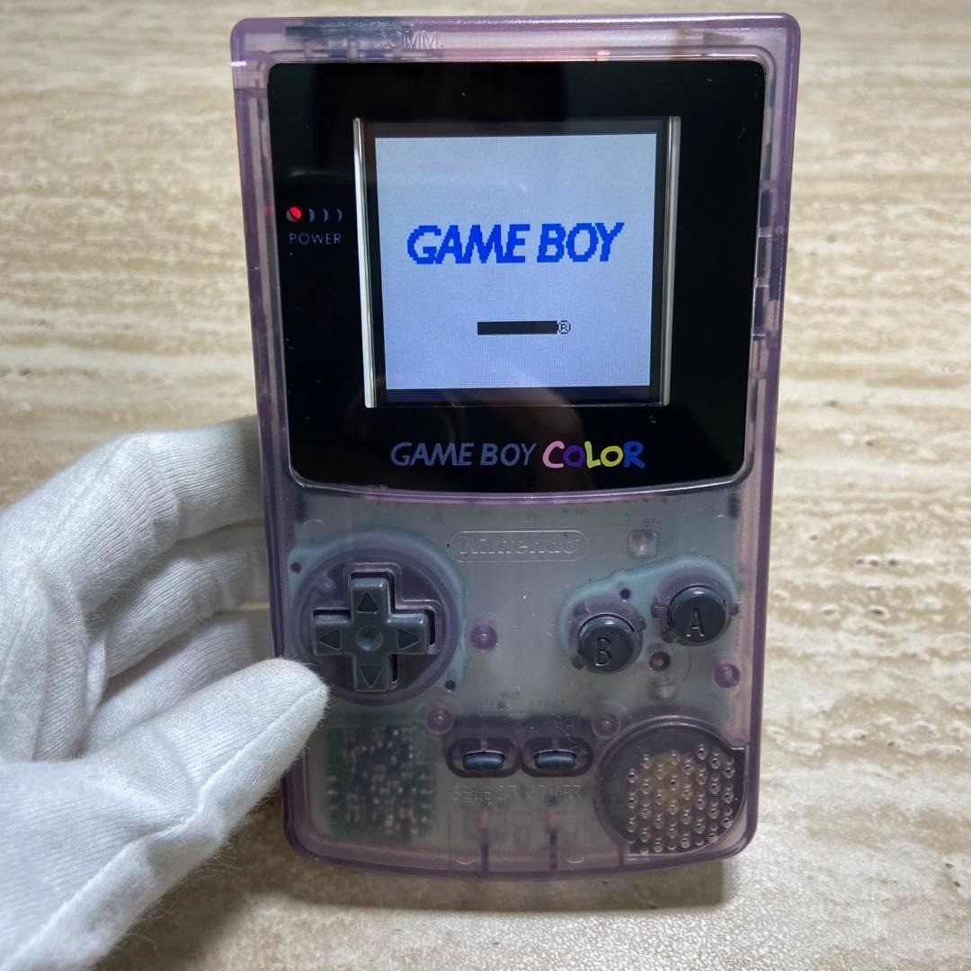 Nintendo Game Boy Color Clear Purple IPS LCD Custom Console 7021