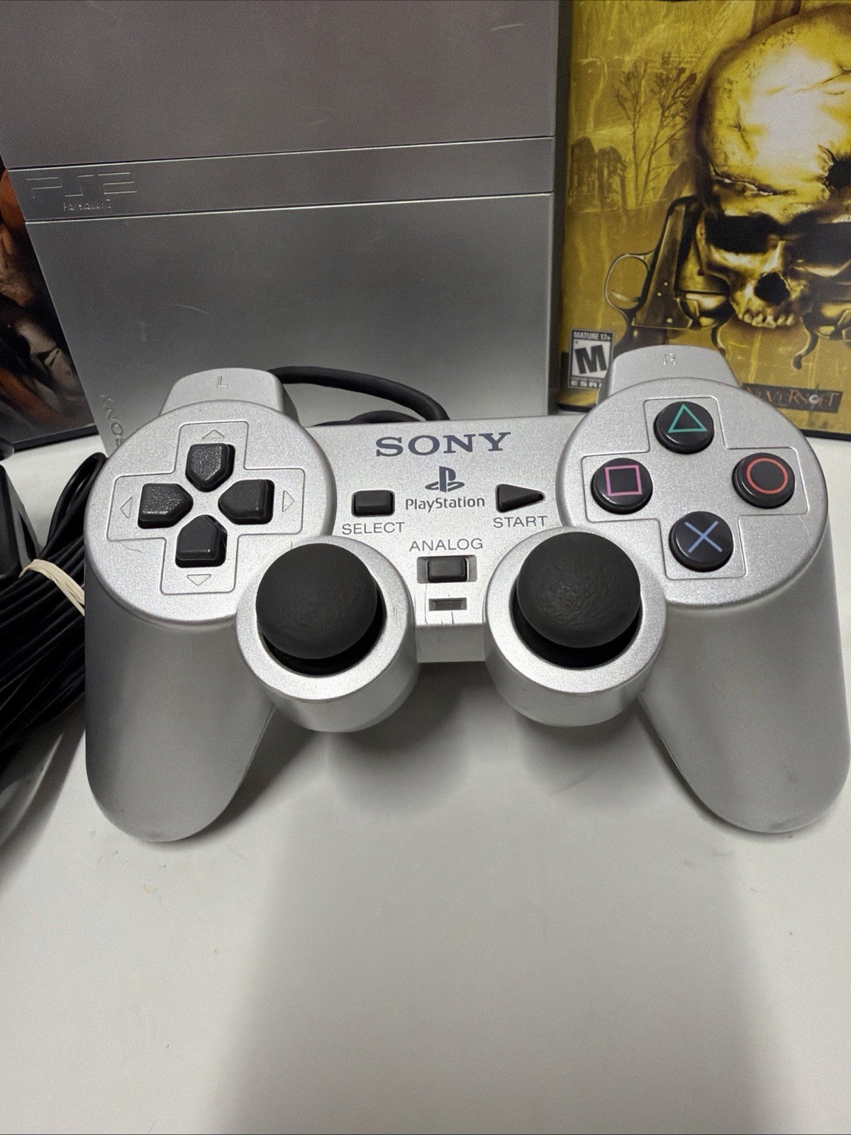 Sony PlayStation 2 Slim SILVER Console Bundle SCPH-77001 Tested – Ships Today.
