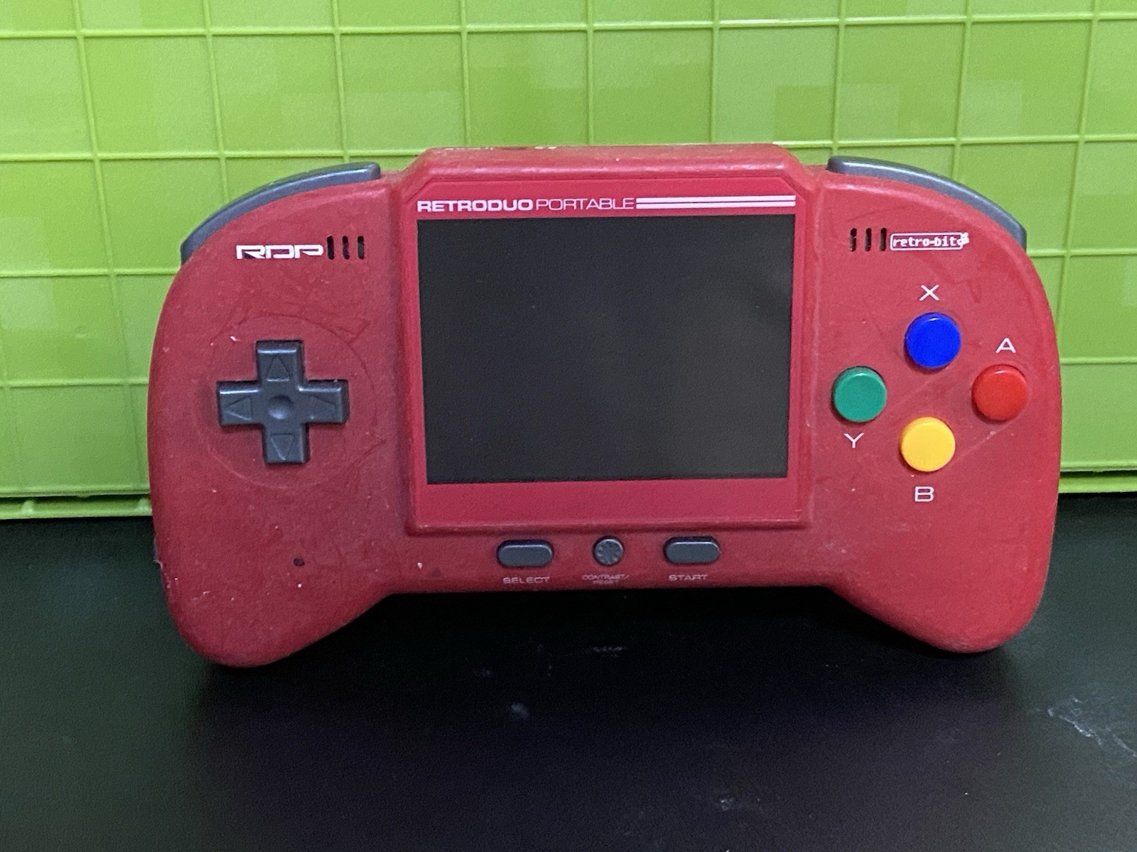 RetroDuo Portable Handheld Video Game Console Red NES SNES For Parts Untested