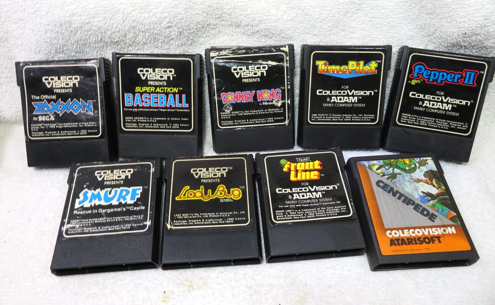 Vintage 1982 ColecoVision Console Super Action Controllers 7 Games (Donkey Kong)