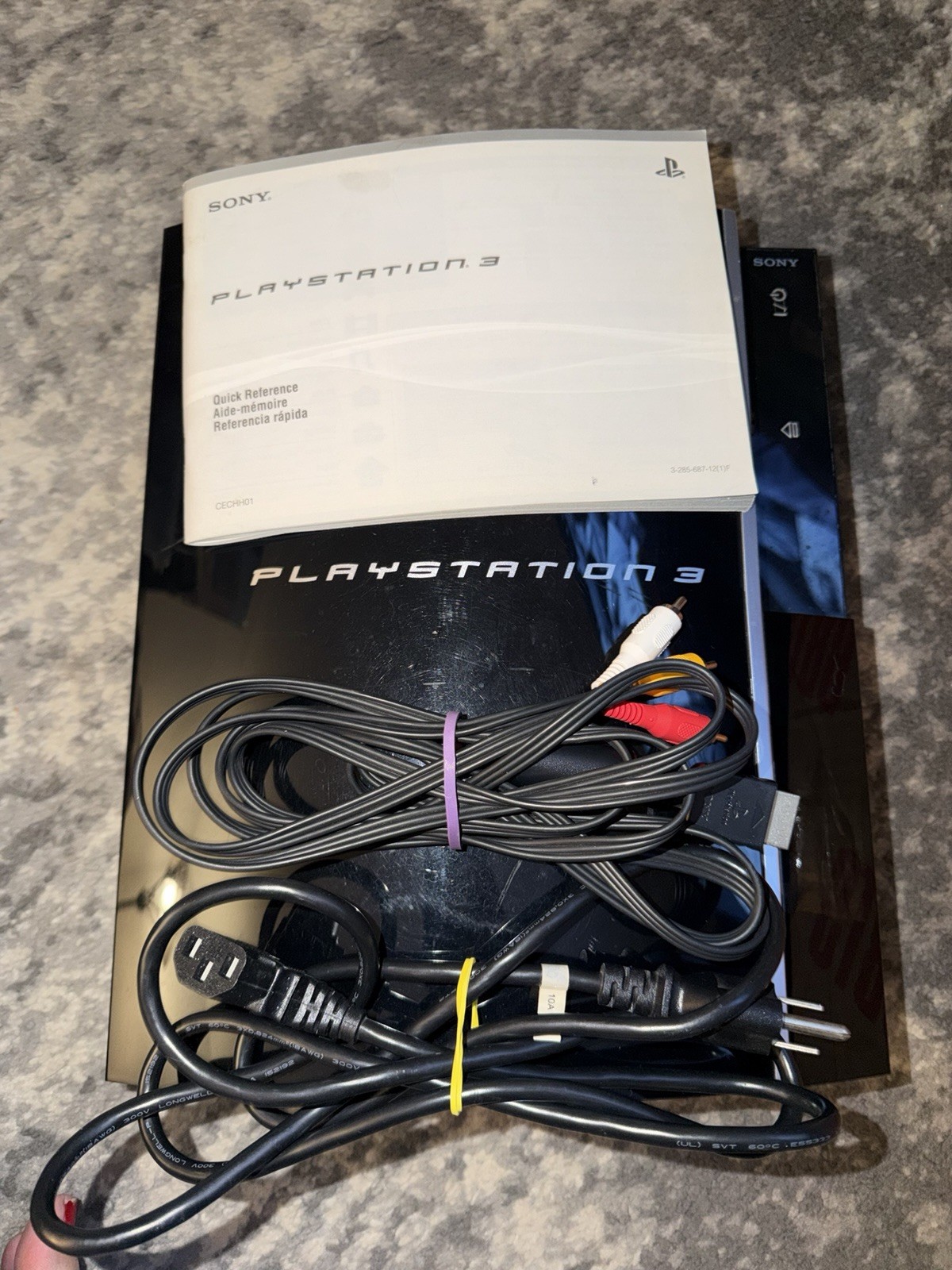 Sony Play Station PS3 CONSOLE (For Parts ONLY) With Cords Shown! Model # CECHH01