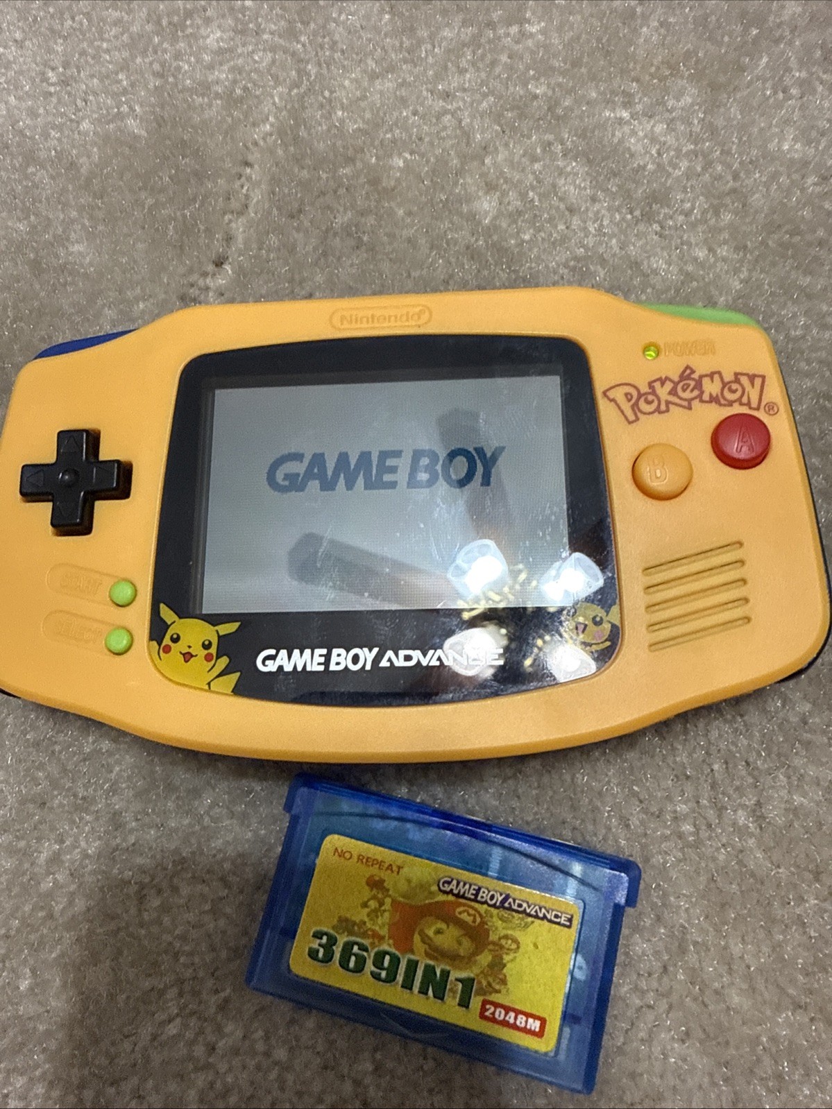 Pikachu Game Boy ￼Advance Custom Console