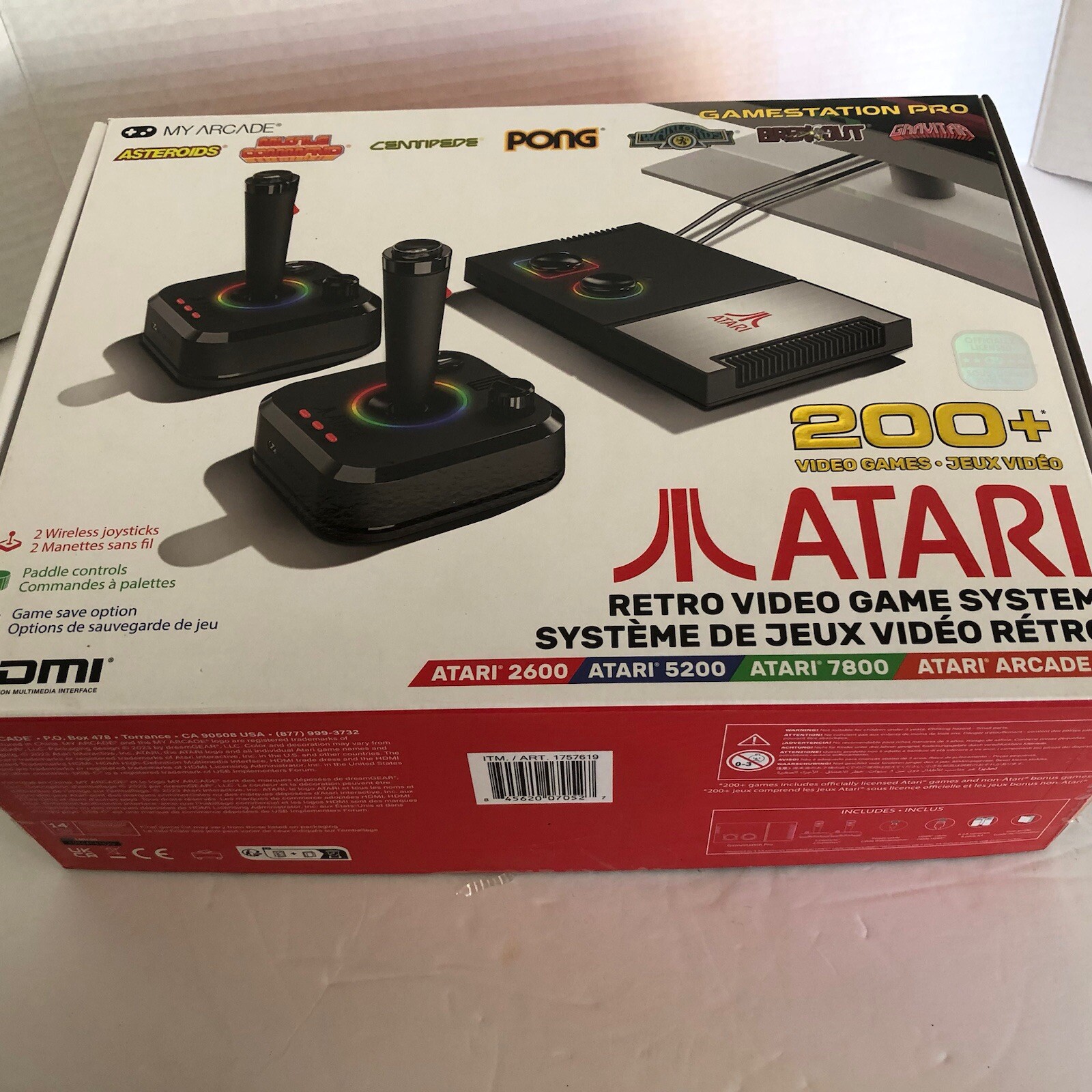 My Arcade Atari Game Station Pro w/ 200+ Games, Wireless Joysticks