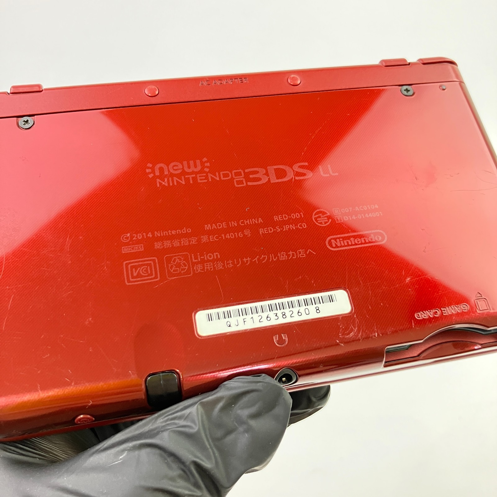 Nintendo new 3DS LL XL Metallic Red Console Rank A Region Japanese Only 43