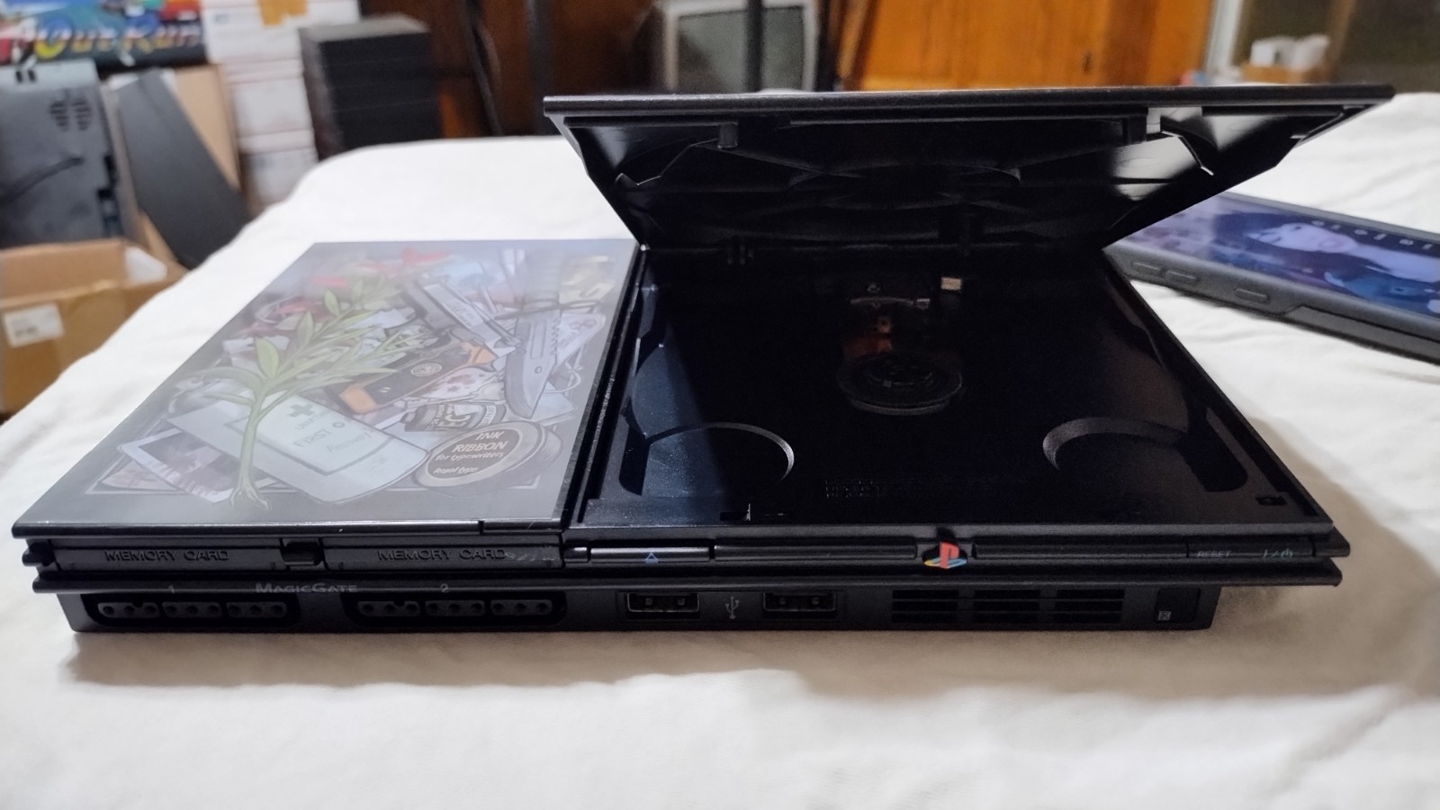 Sony Playstation 2 Slim Console w/ Resident Evil case