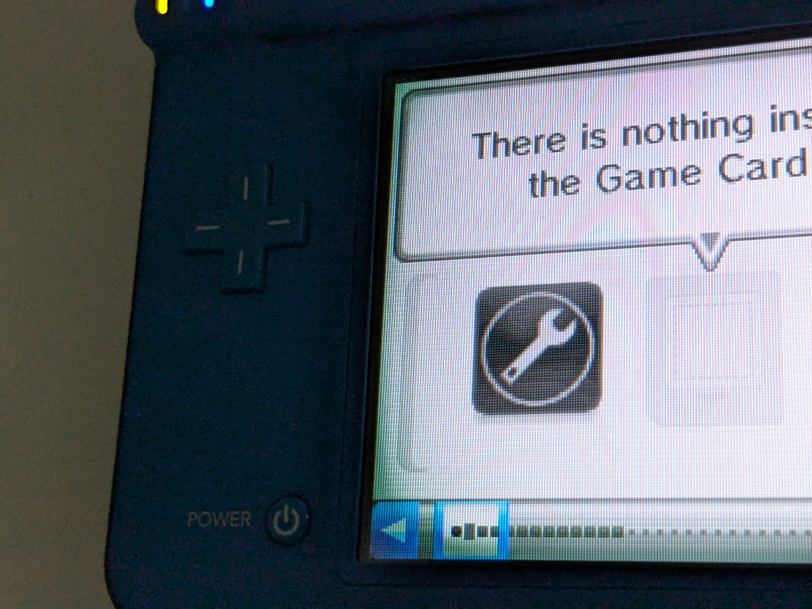 Nintendo DSi XL Works Damaged Screen NO BATTERY Midnight Blue AS IS For fix