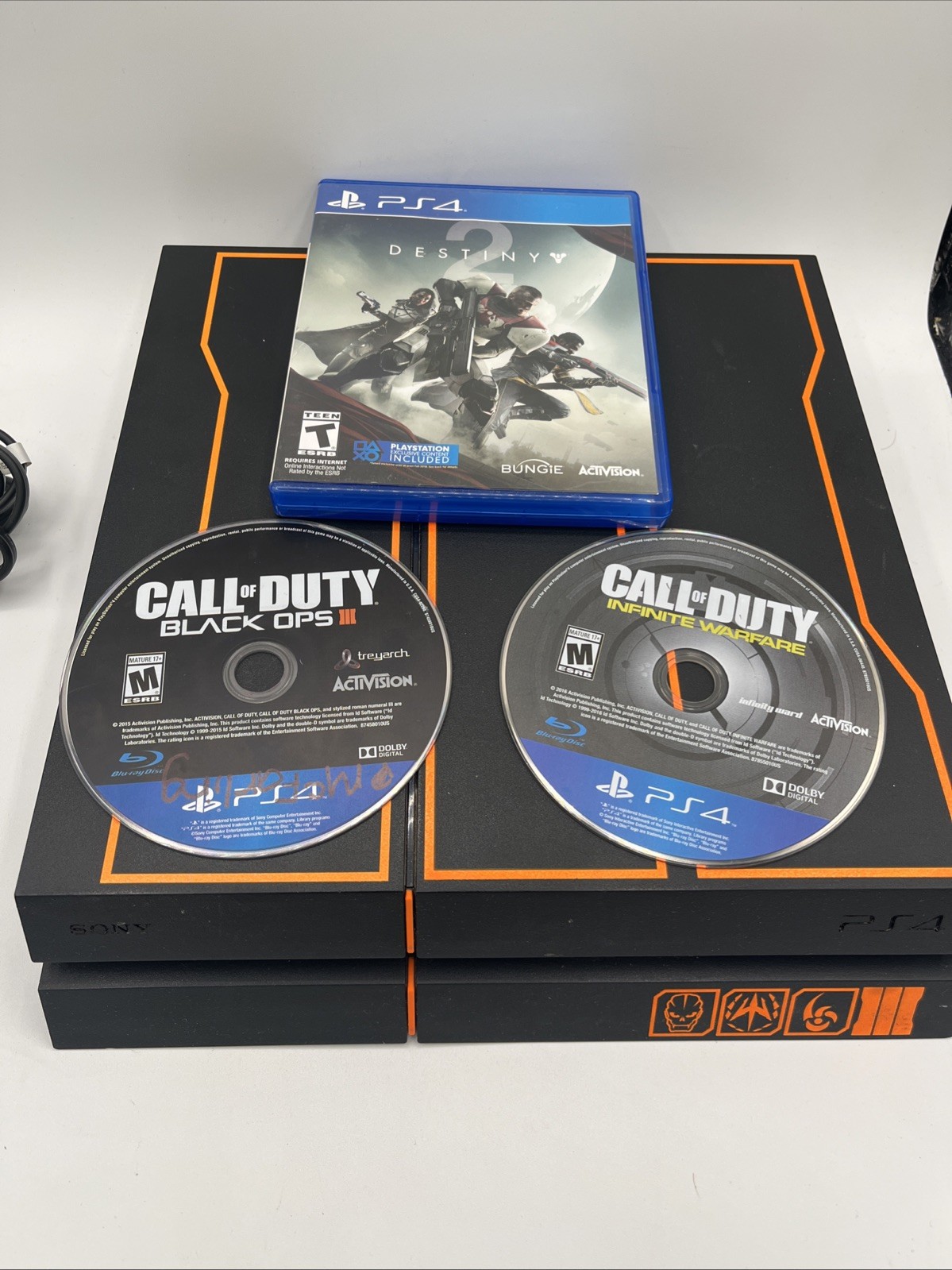 Sony PlayStation 4 PS4 1TB Console Call of Duty Black Ops 3 Bundle 3 Games Clean