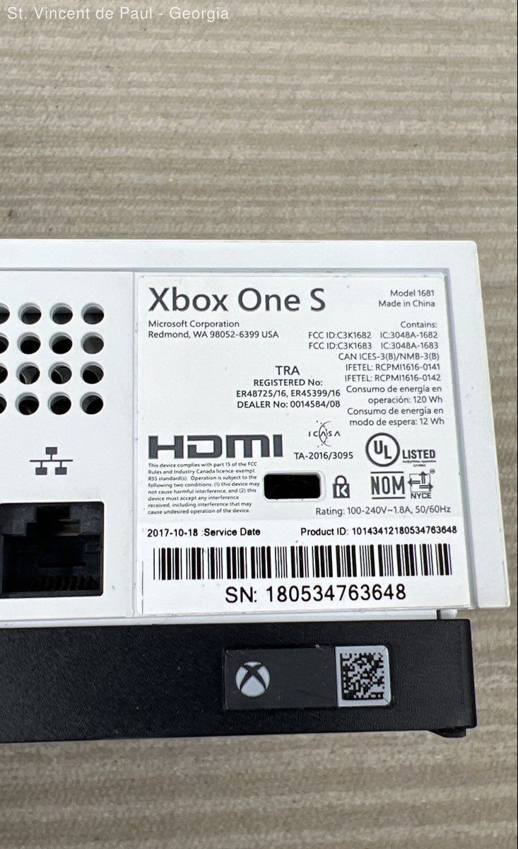 Microsoft Xbox One S 500GB Console Gaming System White 1681 Bundle Tested Workin