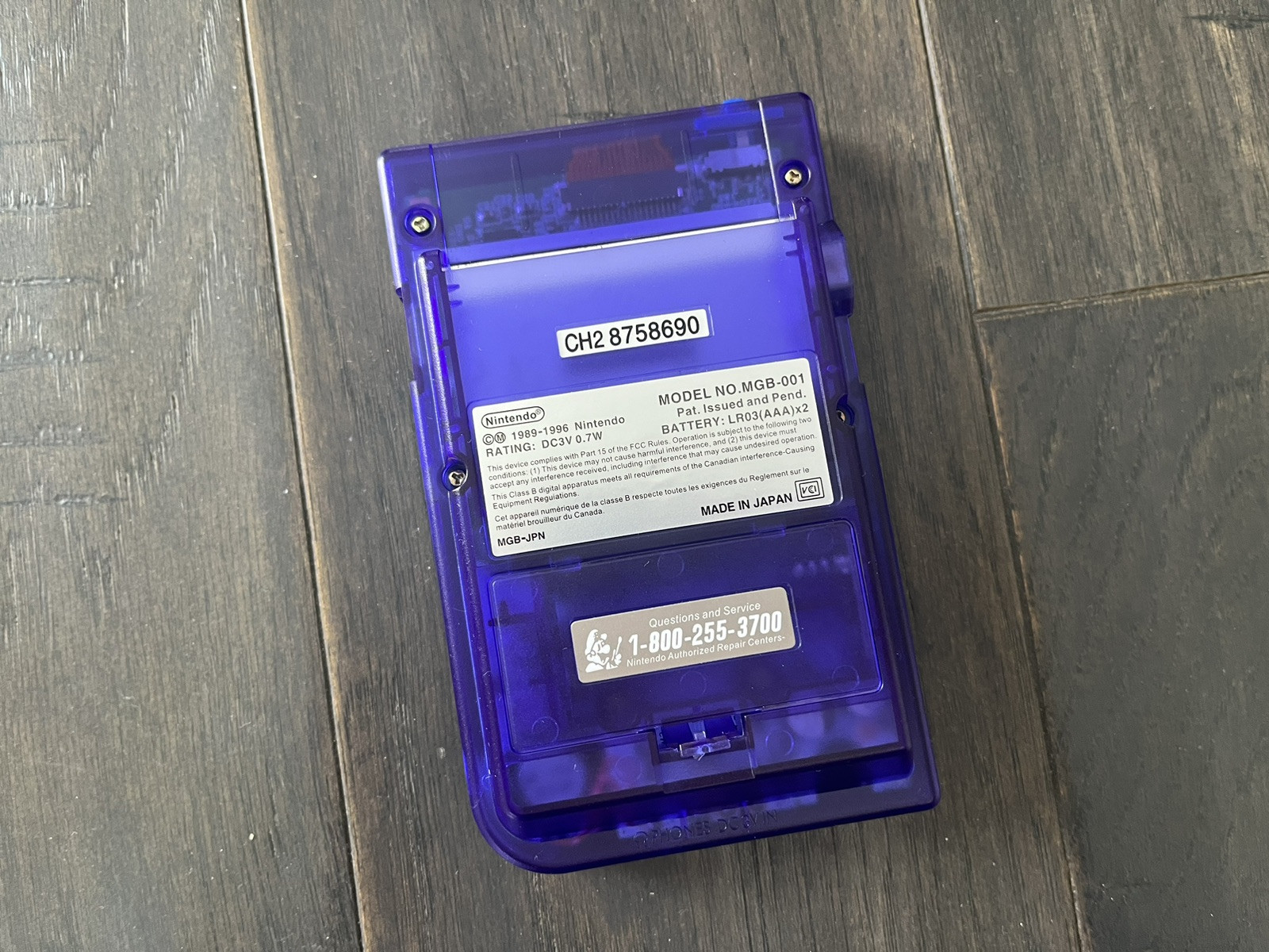 Nintendo Game Boy Pocket GBP Mod Backlight W/ Glass Lens – Midnight Blue