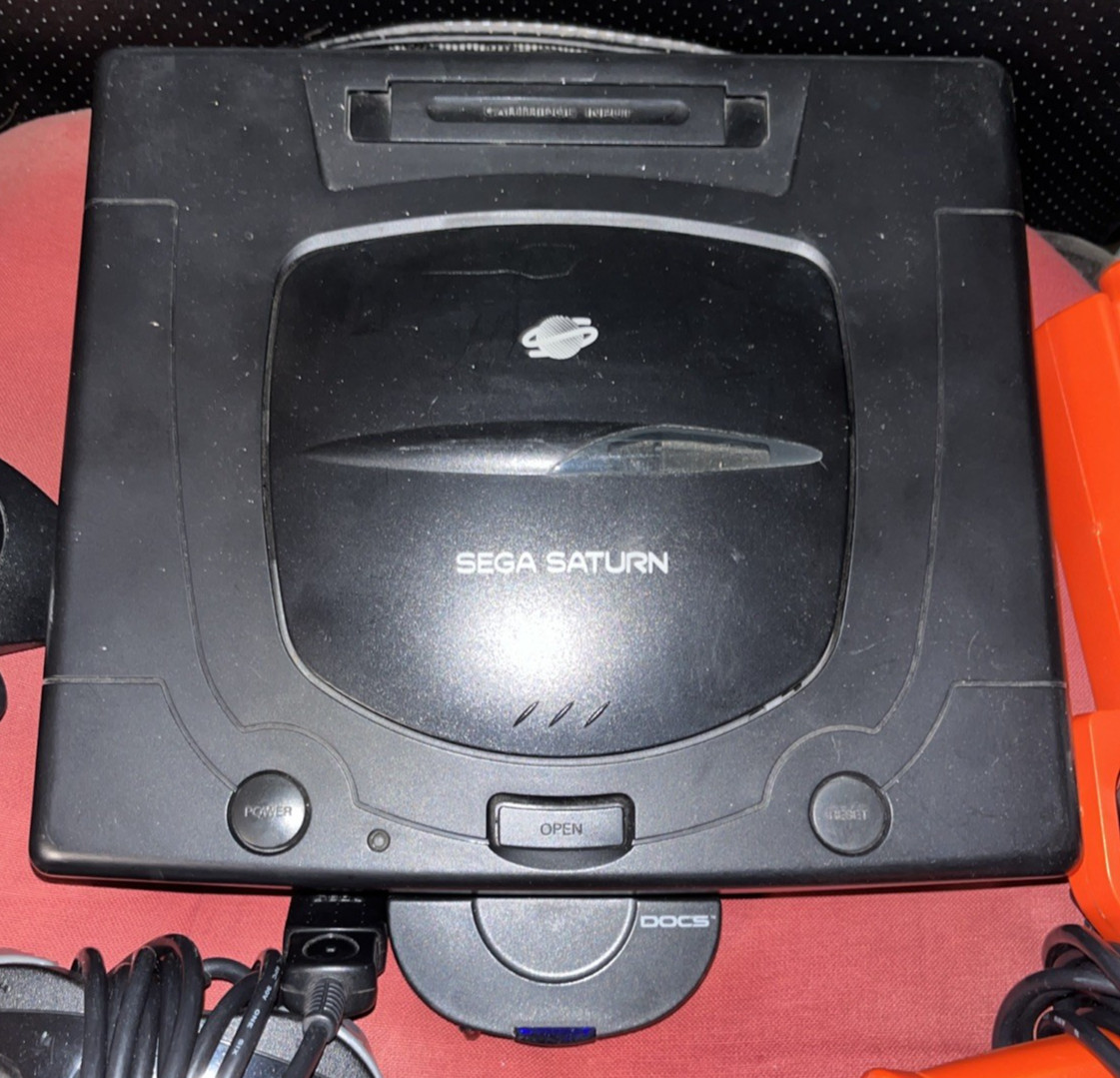 Sega Saturn MK-80000A, Controller, Not For Resale Games & Arcade Gun – TESTED