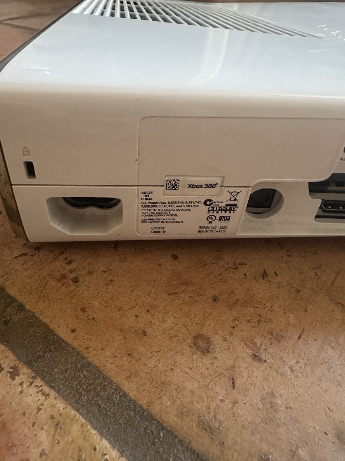 Tested Working Xbox 360 S Slim 4GB Console – Genuine Microsoft 1439 Glossy White