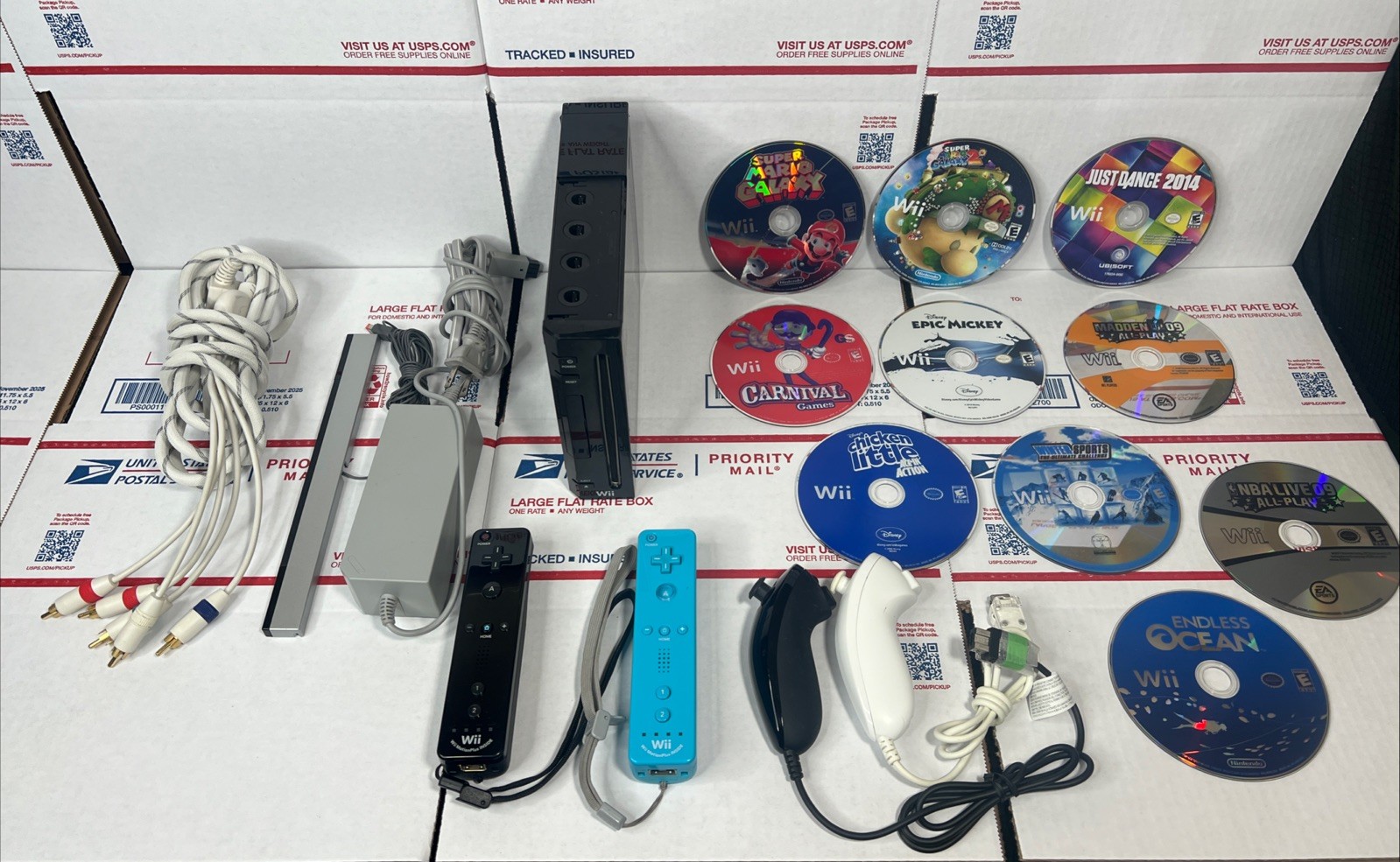 Nintendo Wii Console Bundle W/ Wii Motion & SUPER MARIO – SAME DAY – WARRANTY
