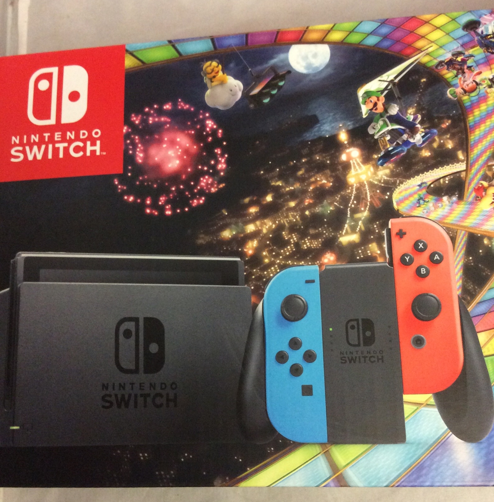 Nintendo Switch™ w/ Neon Blue & Neon Red Joy-Con™ + Mario Kart™ 8