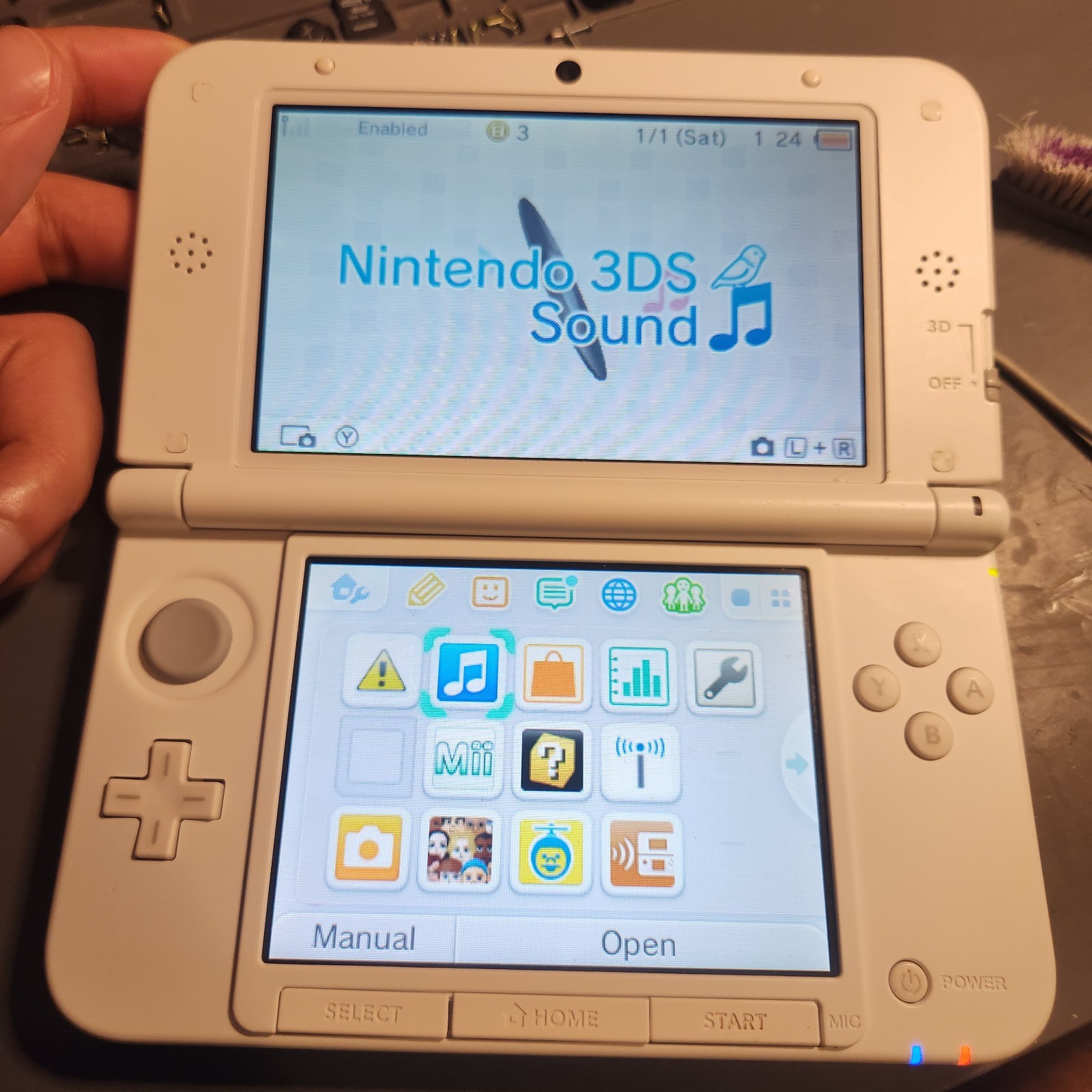 Nintendo 3DS XL White & Pink Handheld System w/Charger FREE Ship!