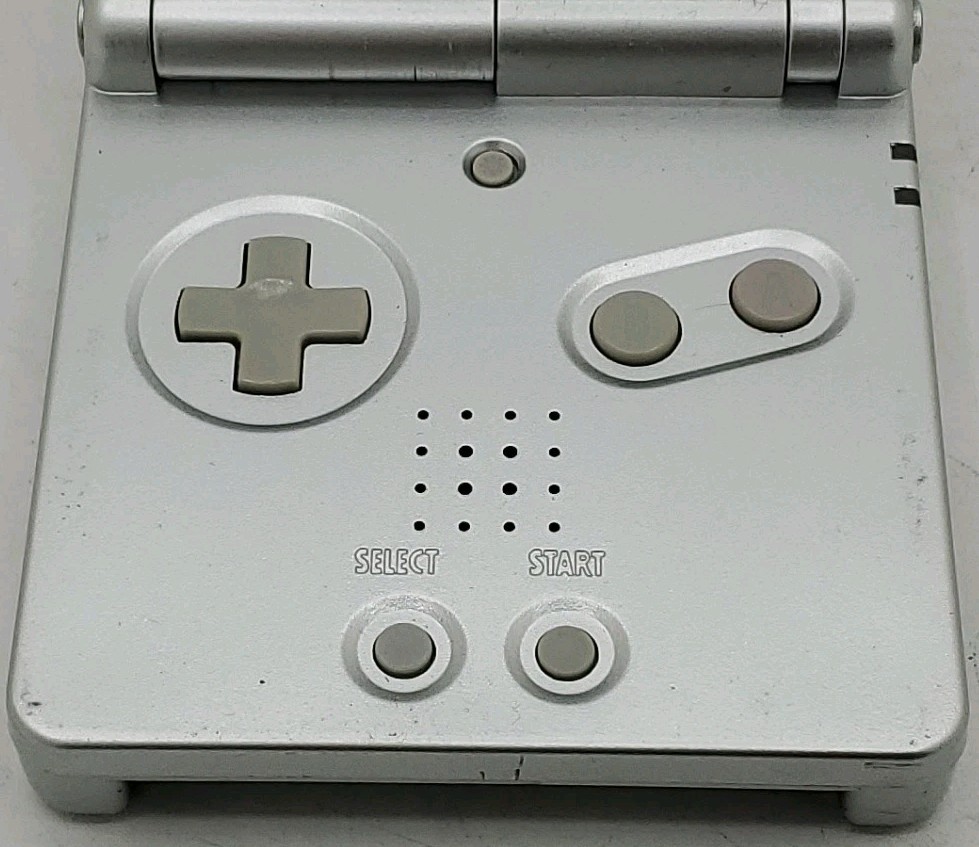 Nintendo Game Boy Advance SP AGS-001 Silver Console Tested Working