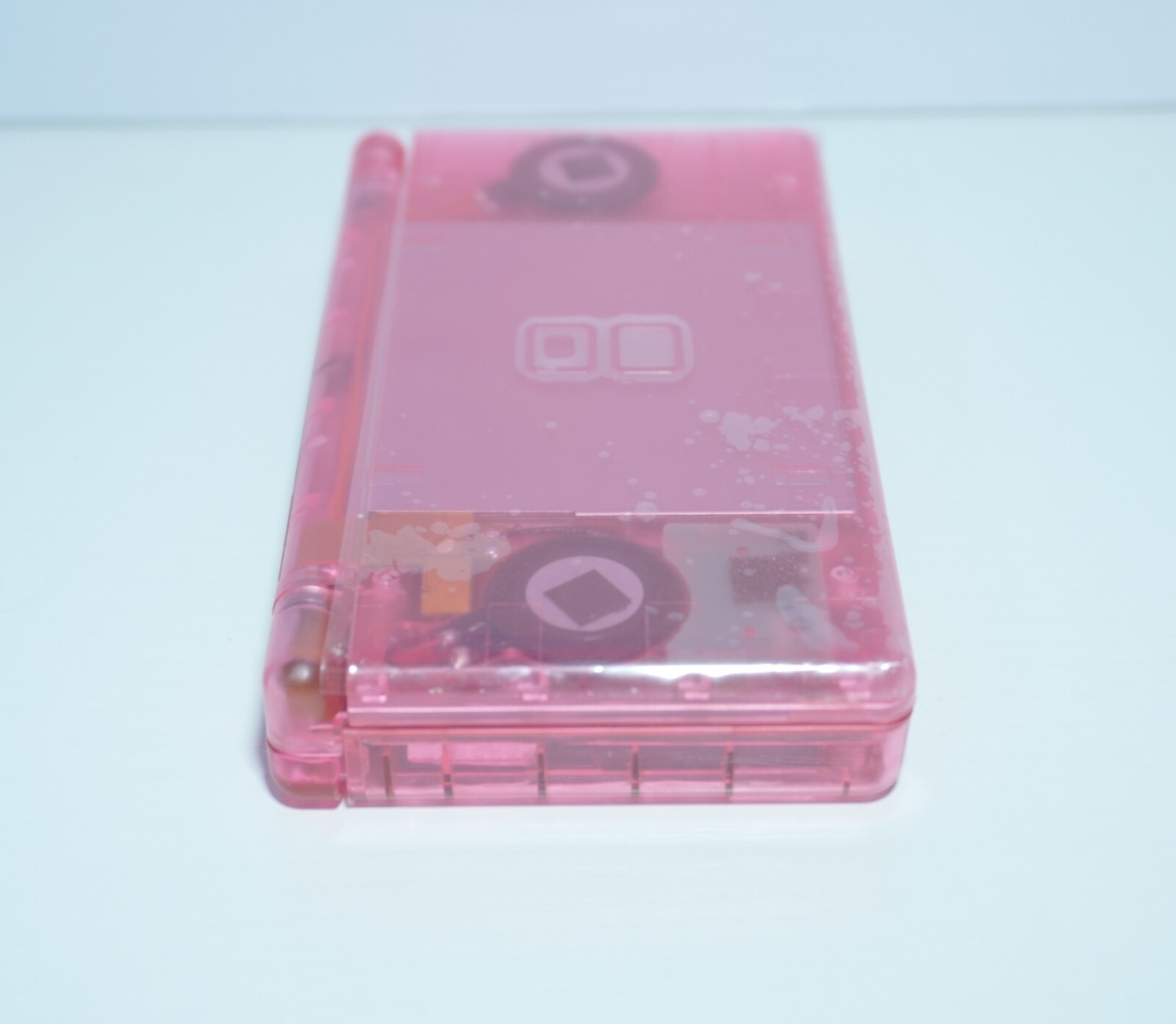 Nintendo DS Lite Transparent Clear Pink Handheld System with Charger & Stylus