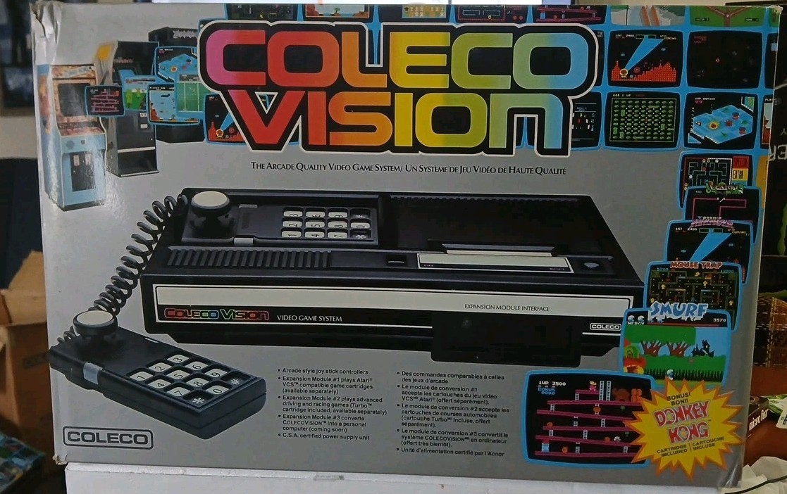 Original Authentic ColecoVision Console 1982 Looks New & Box/Console Bilingual