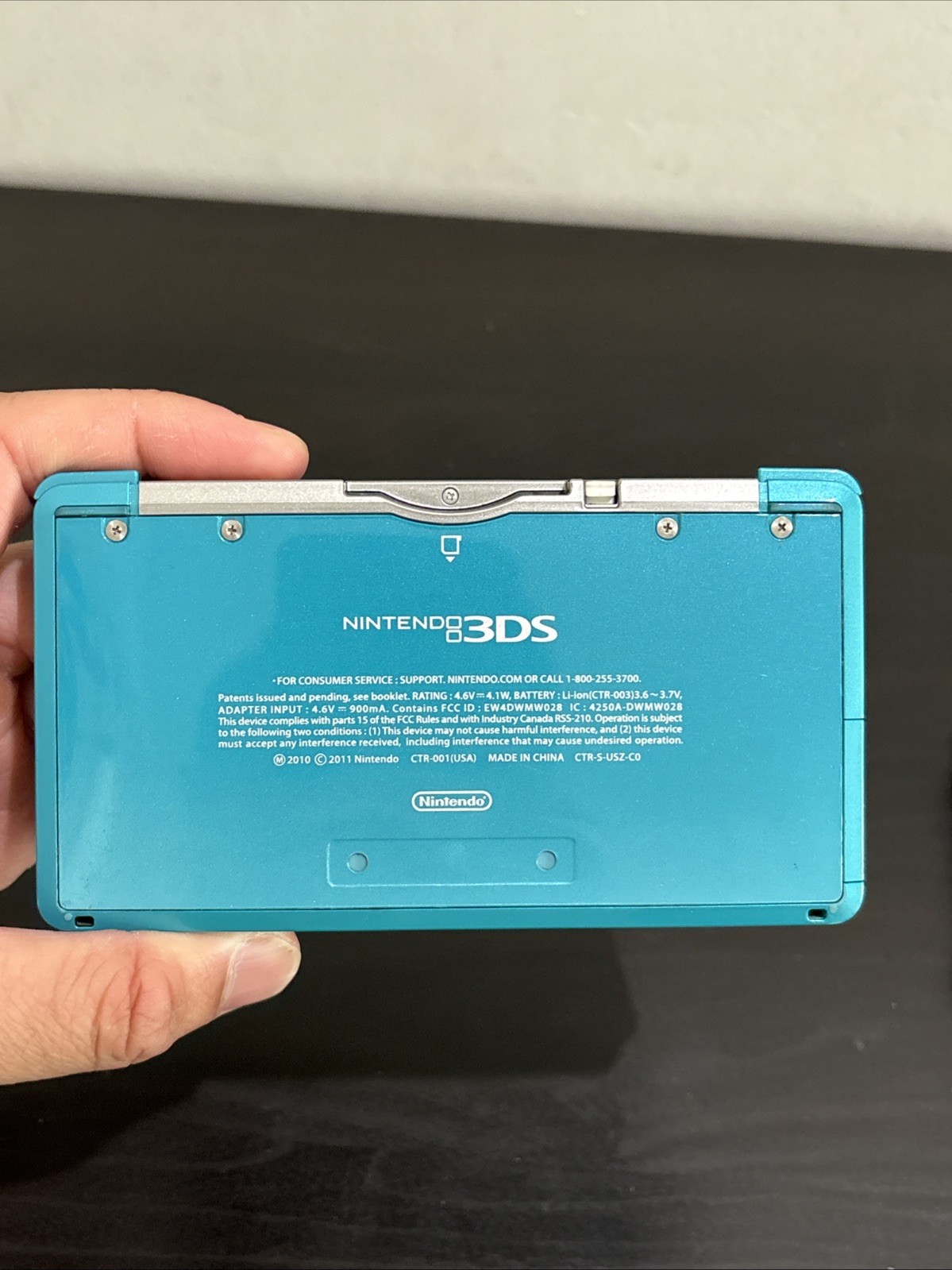 Aqua Blue Nintendo 3DS Console Good Used Condition Tested With Charger & Base