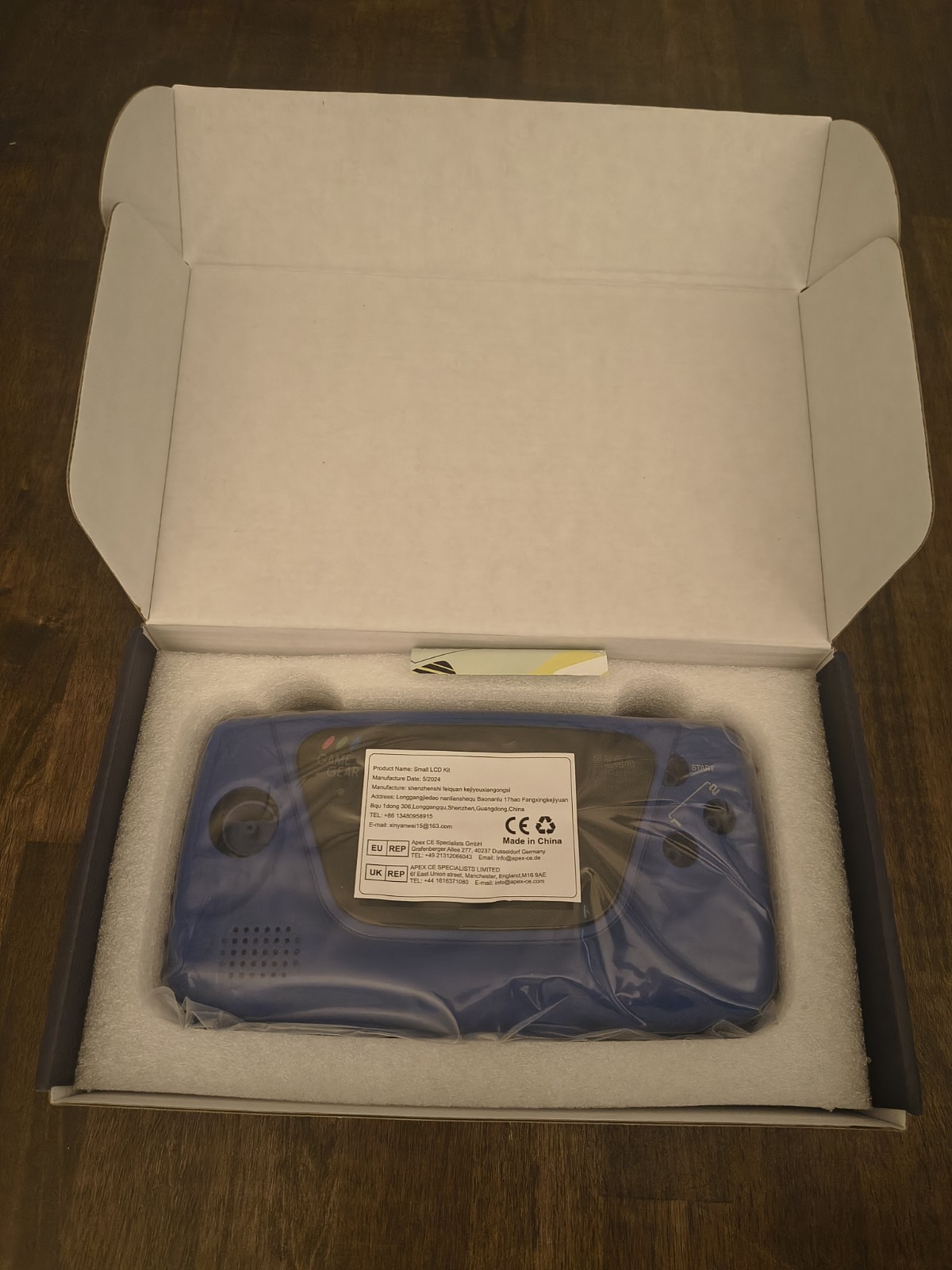 Sega Game Gear Replacement Blue Shell With New LCD Screen. Hispeedido Kit