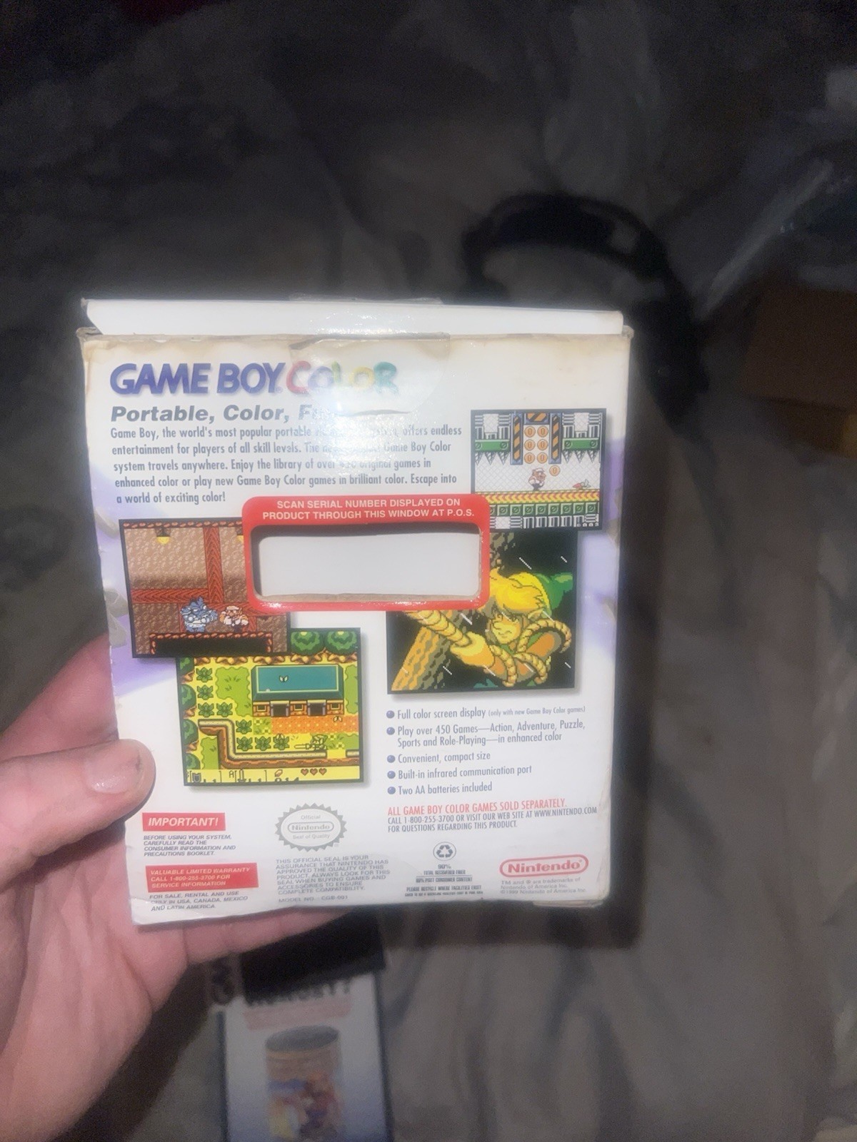 Nintendo Gameboy Color GBC Atomic Purple CGB-001 Handheld System Complete in Box