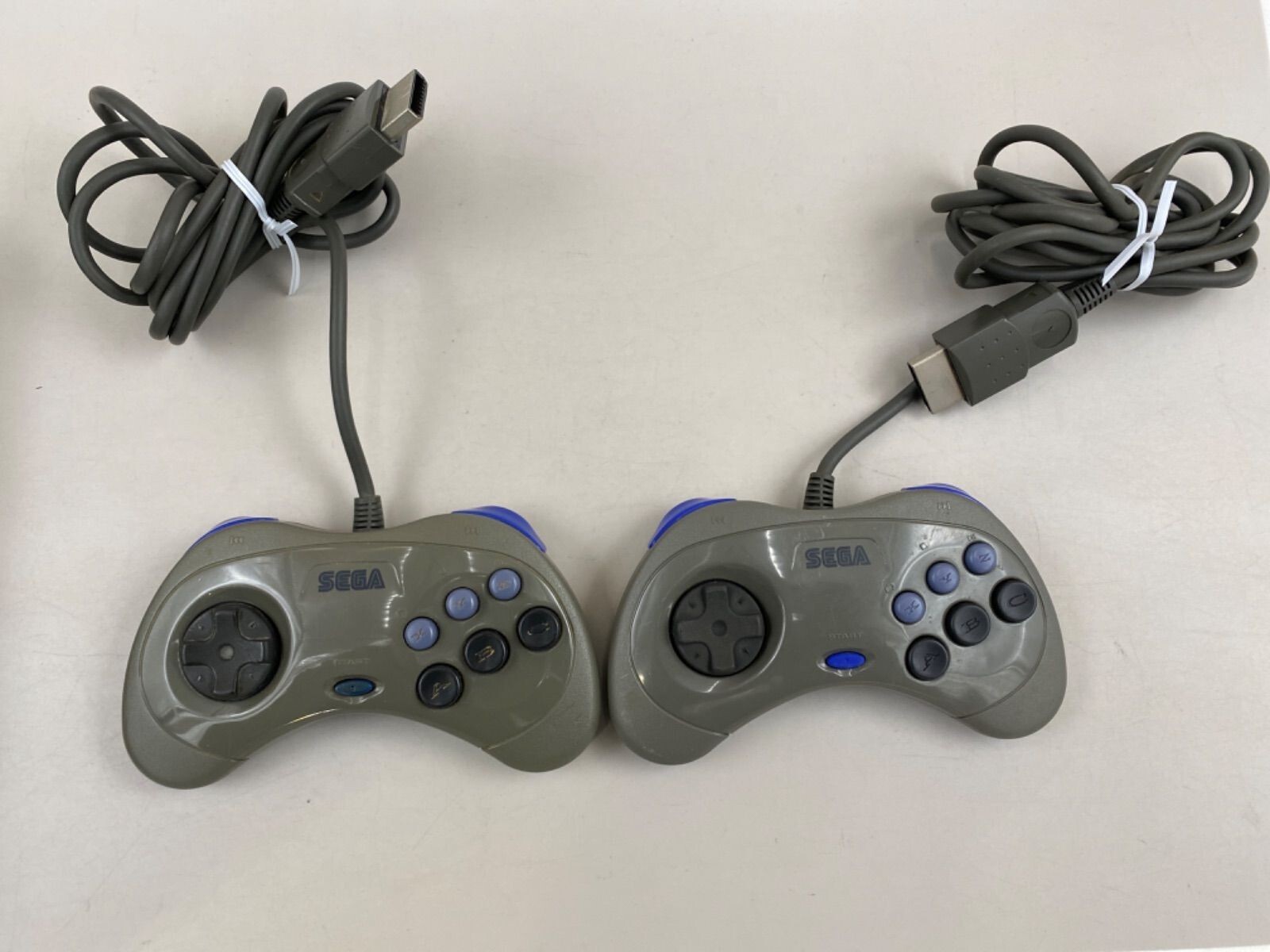 SEGA Saturn Console Gray HST-3210 Cable Tested 2 controller set Japan