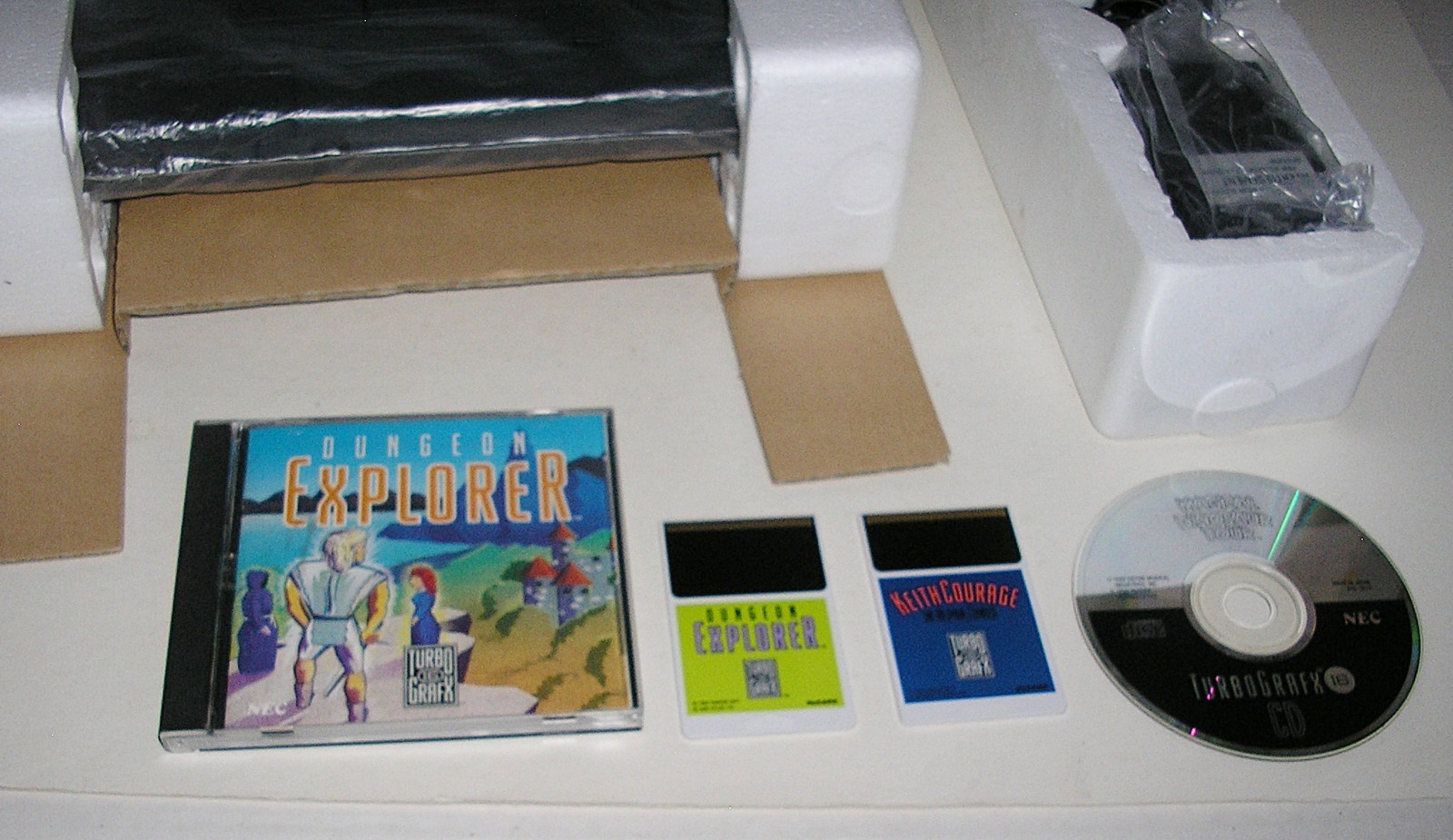 NEC Turbo Duo TurboGrafx-16 Super CD-ROM Console + Box & Games (Tested Working)