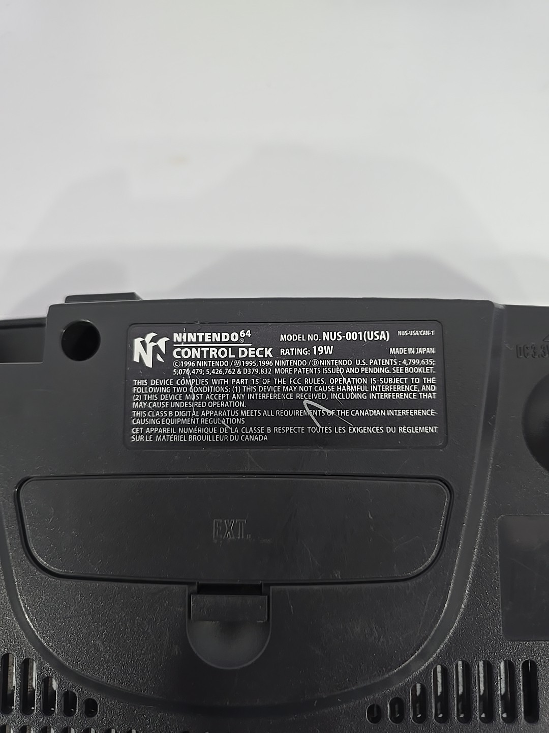 Nintendo 64 Console NUS-001 OEM Jumper PAK + 1 OEM Controller + OEM Cables WORKS