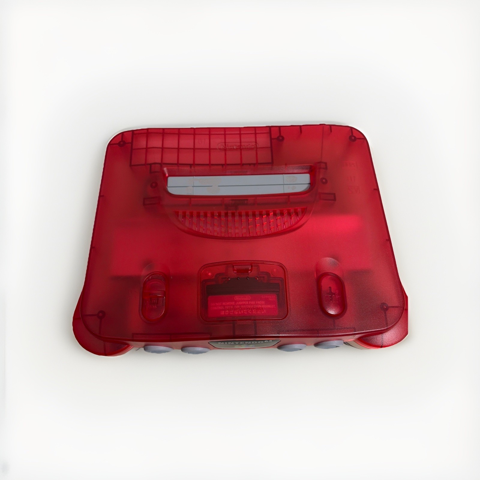 Nintendo64 N64 Console Clear Red White Two Tone Japan JPN Tested Working game