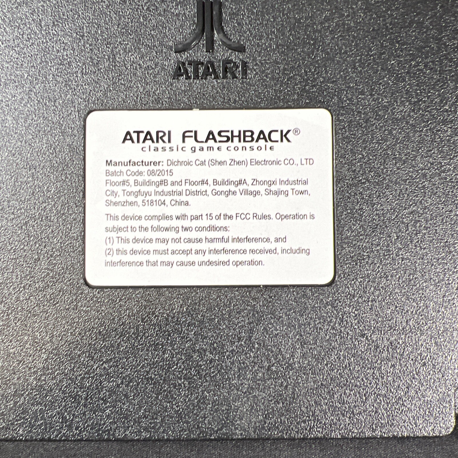 Atari Flashback H10607 Black Wired Classic Game Console with Two Controllers