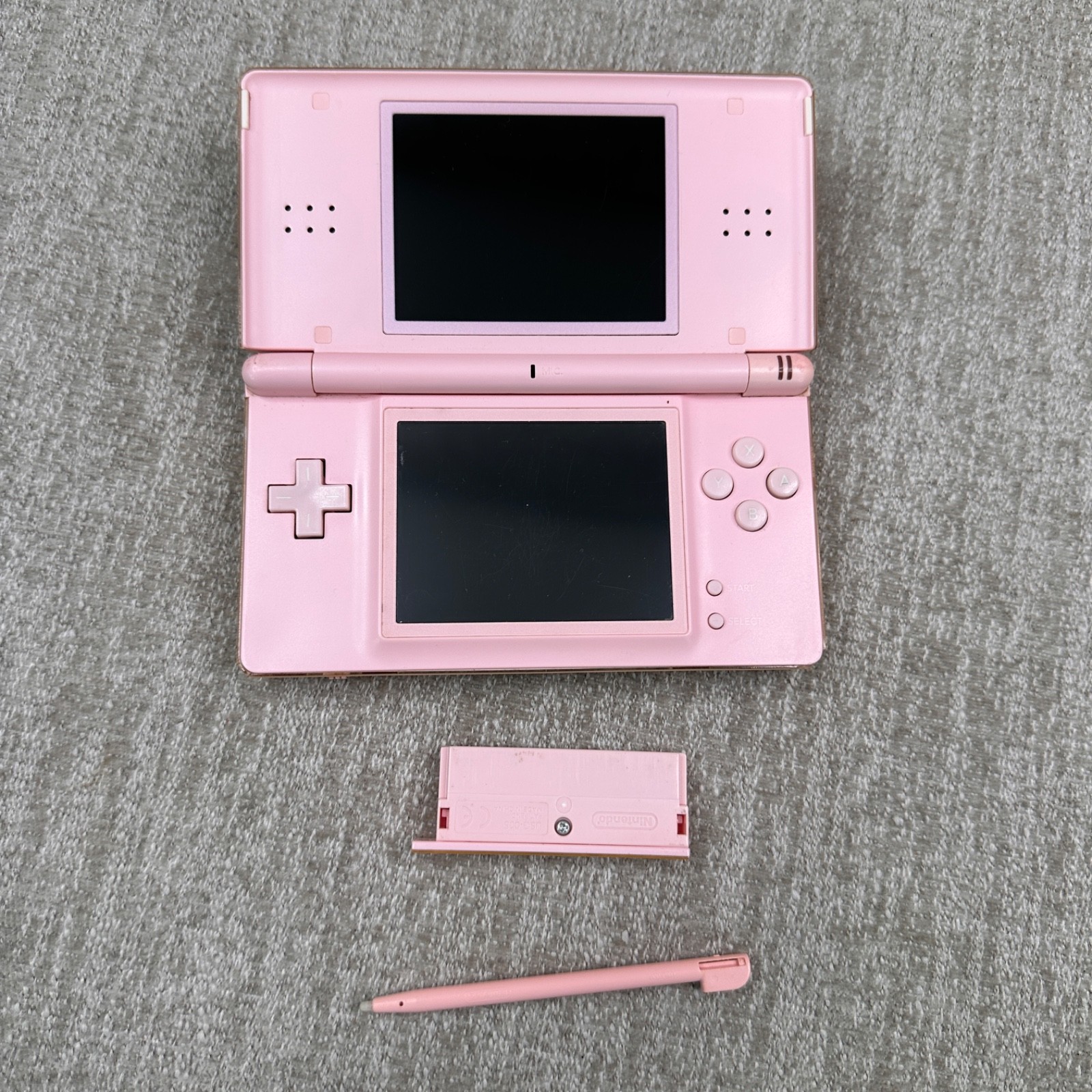 All OEM Nintendo DS Lite PINK With Box, Case, Charger, Manuals Tested Working