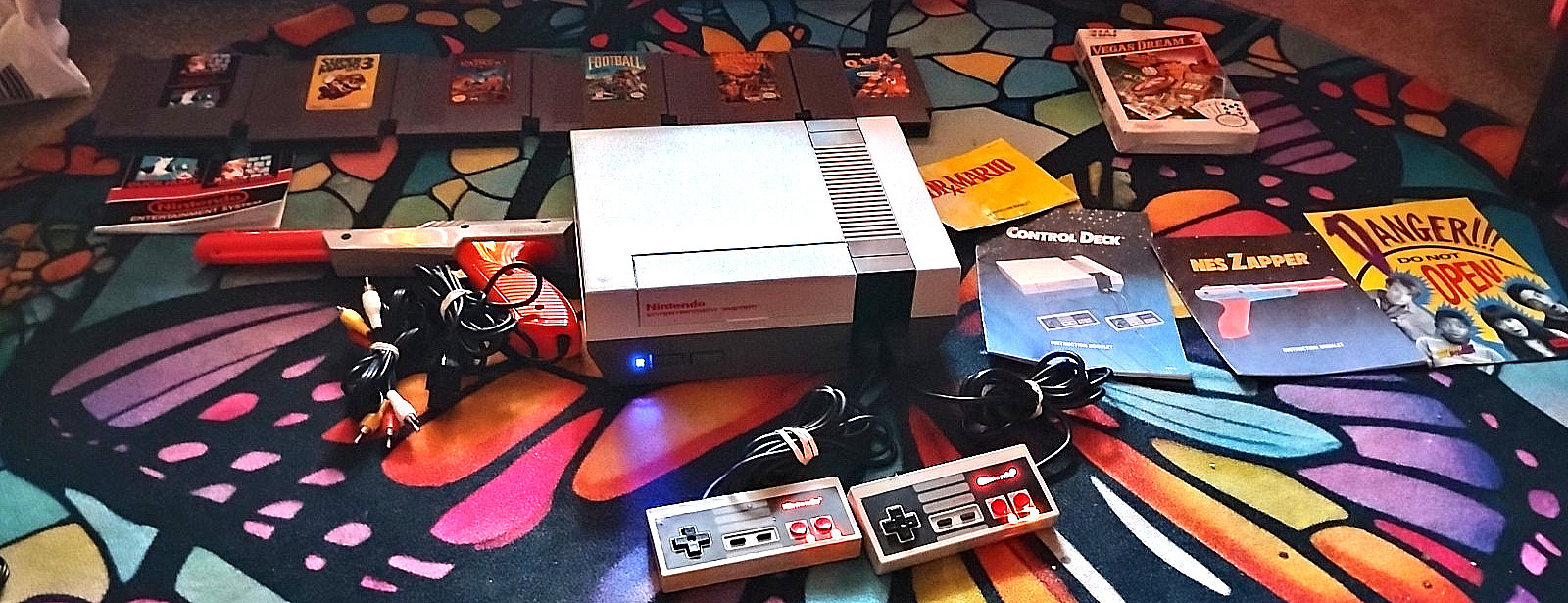 Nes Console 8 games and controllers light up Bundle new OEM 72 and LED Mods