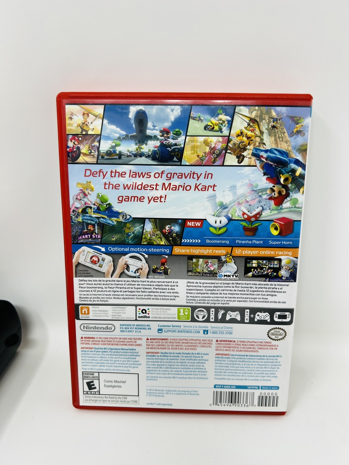 Nintendo Wii U 32GB Black Deluxe Console & Gamepad Mario Kart 8 System Bundle