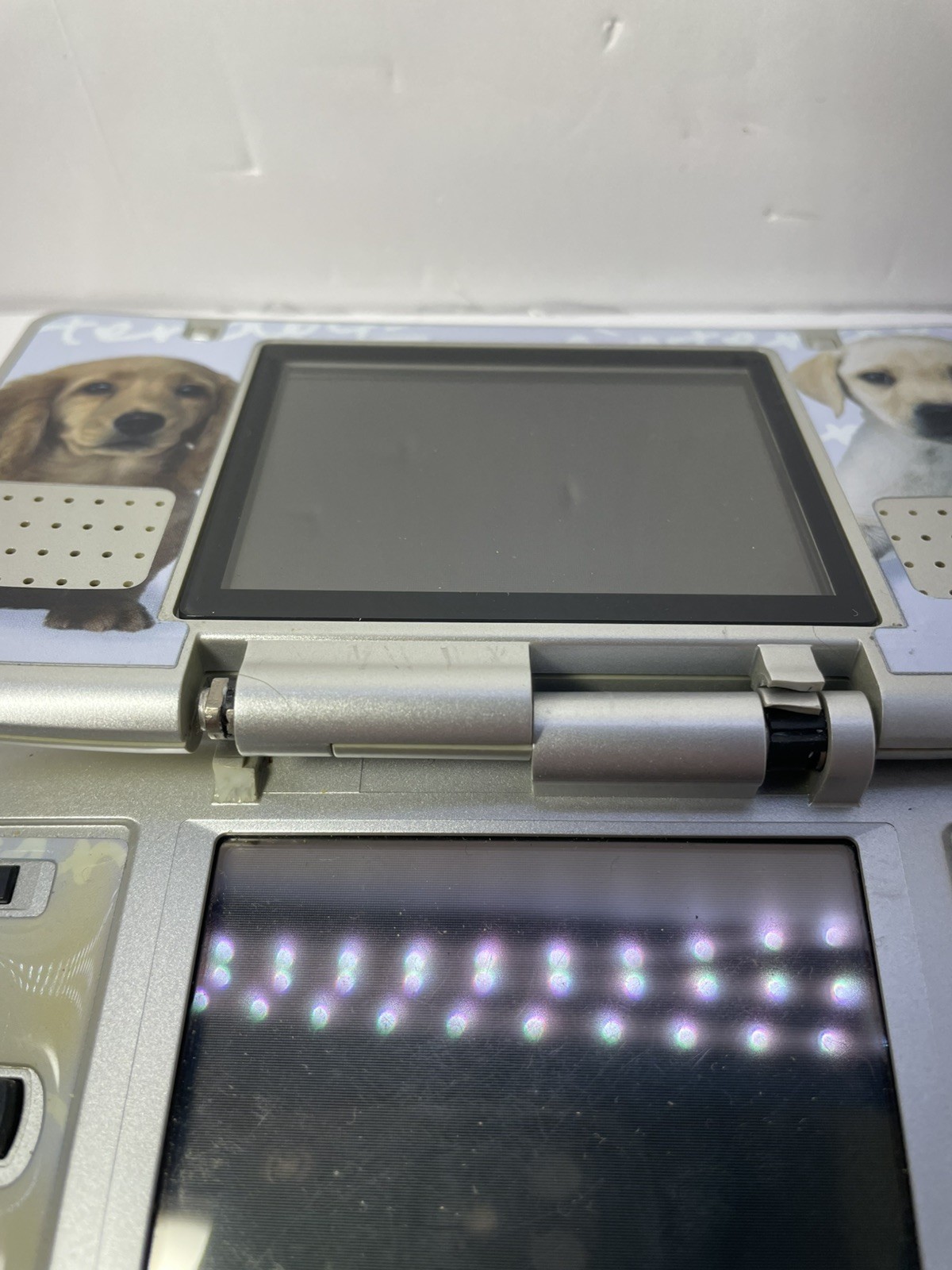 Nintendo DS Original Console – Silver Grey – Works. But Broken Hinge Is Broken