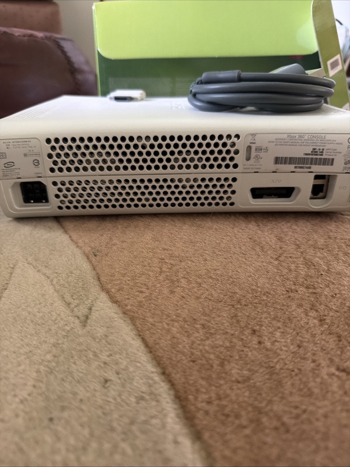 Microsoft Xbox 360 Arcade White Gaming Home Console W/ Controller (untested)