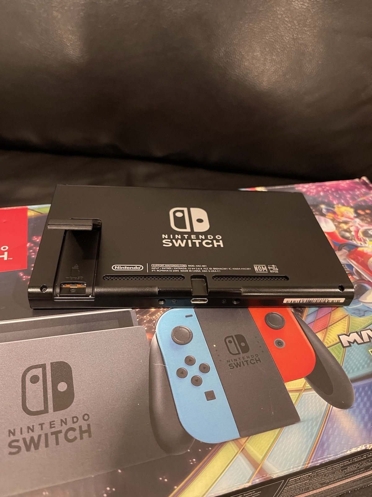 Nintendo Switch w/ Neon Blue & Neon Red Joy-Con + Mario Kart 8 Deluxe