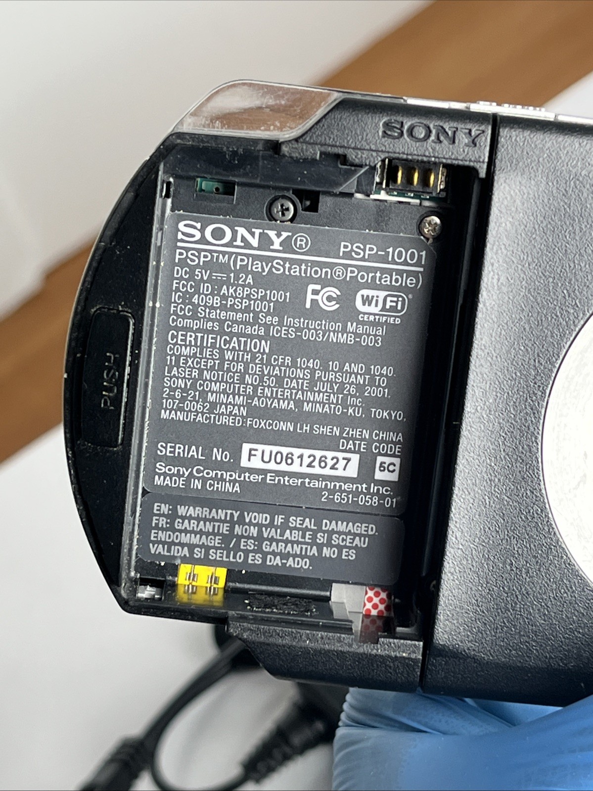 Sony PSP-1001 PlayStation Portable Console w/ Battery & Charger – TESTED & WORKS