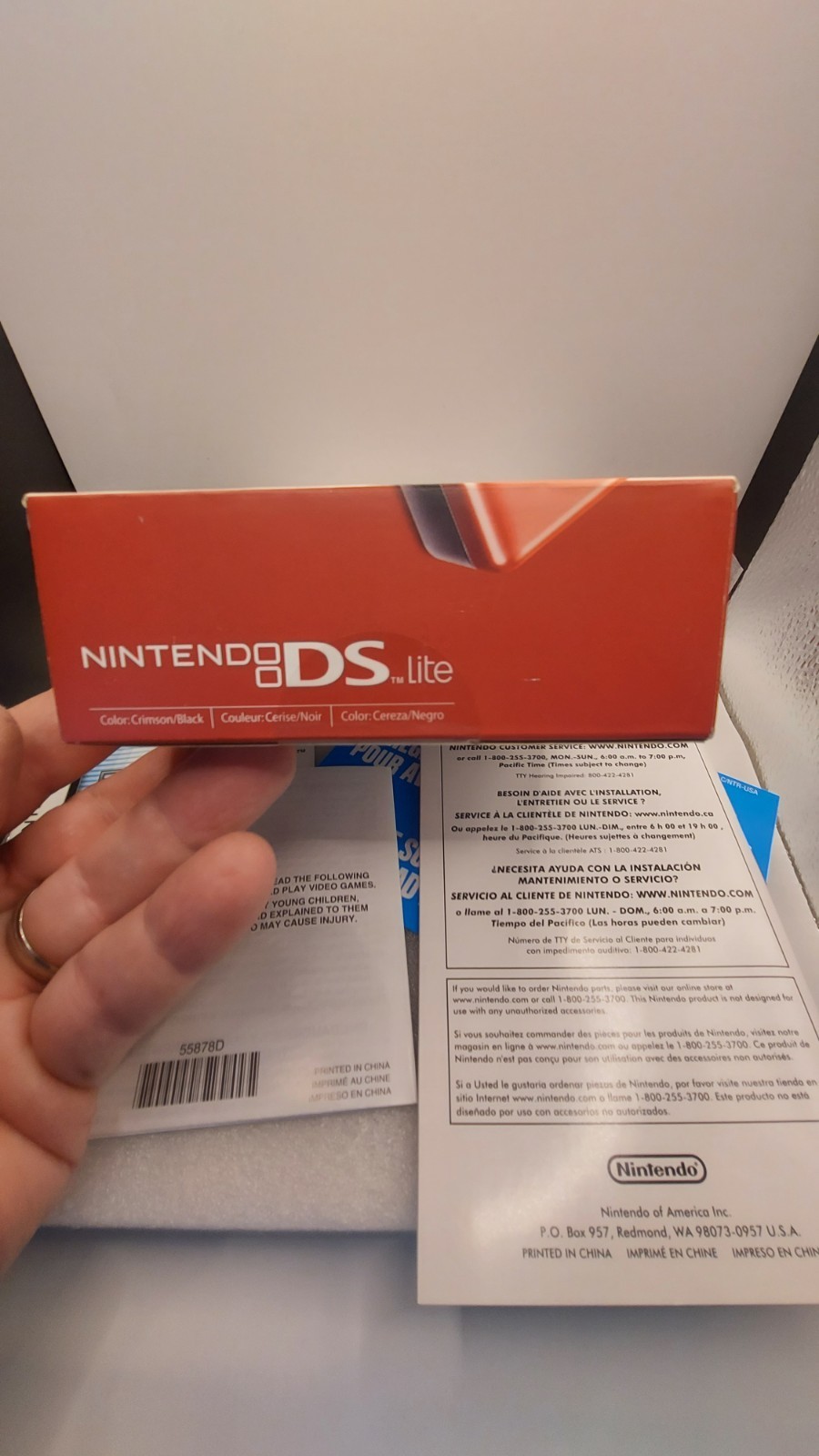 NIB Nintendo DS Lite Crimson Handheld System Console Tested