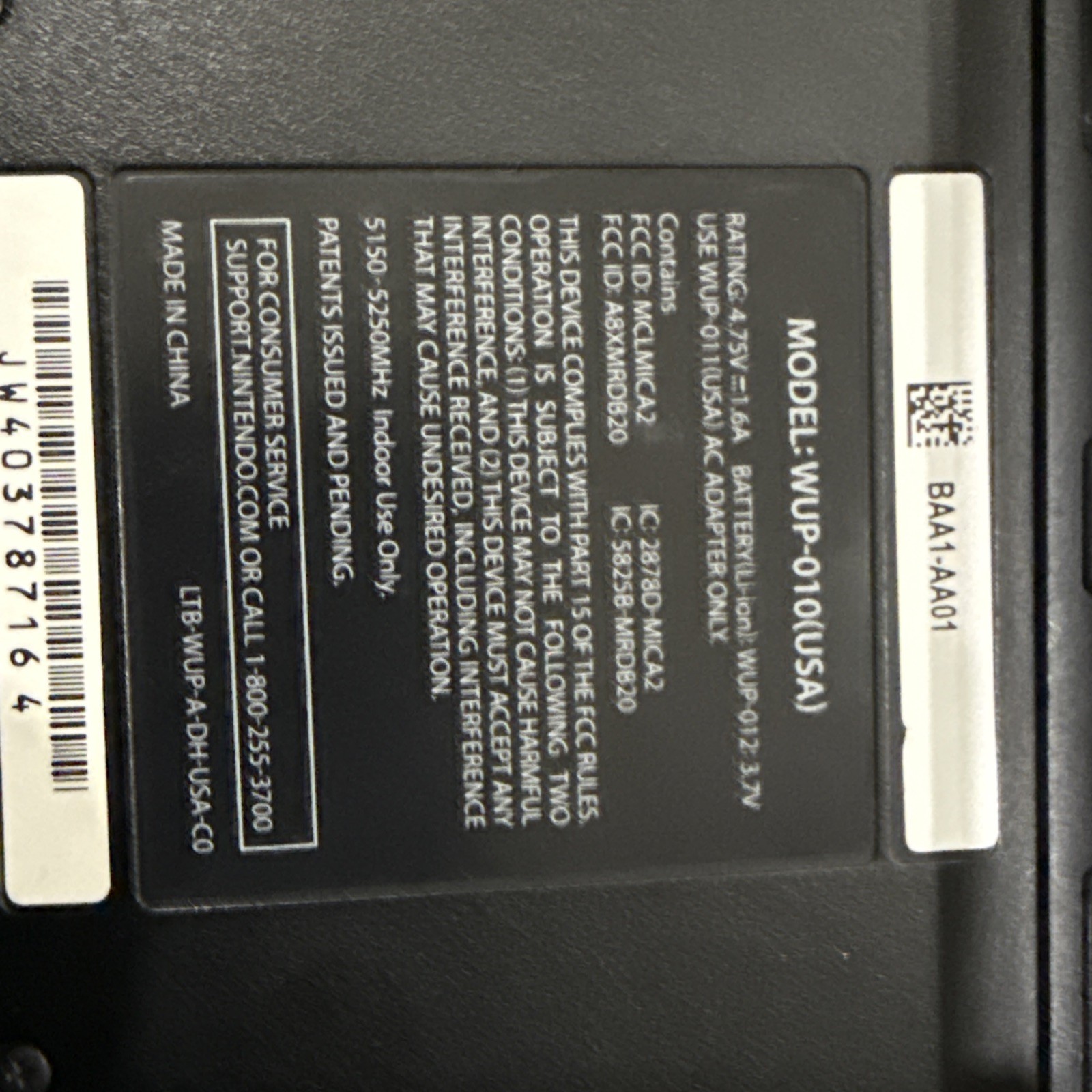 Nintendo Wii U Black 32GB Home Console WUP-101(02) HDMI USB NTSC-USA/Canada