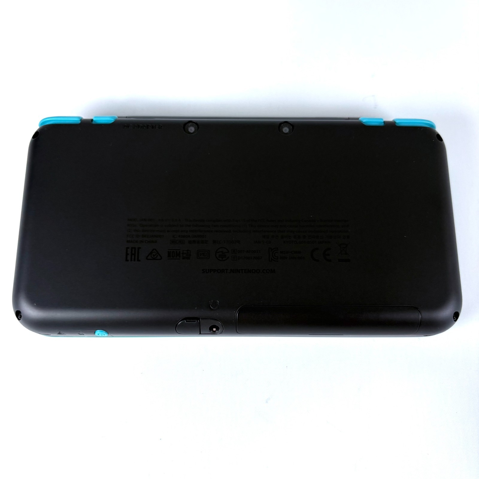 new Nintendo 2DS XL LL Black & Turquoise Blue NTSC-J Japan Console [Near Mint]