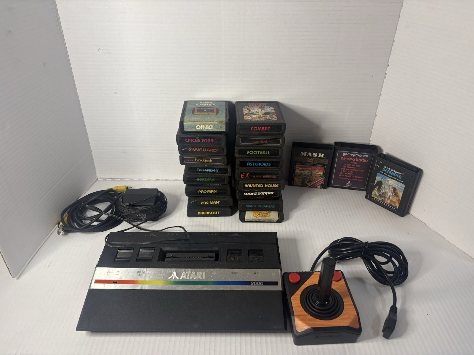 Atari 2600 Junior Jr Console System Bundle 12 Games, Joystick And Storage Case.
