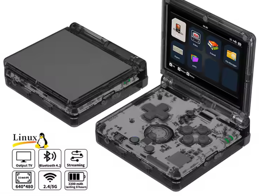 ANBERNIC RG35XXSP Flip 3.5″ IPS WiFi HDMI Linux Retro Portable Console