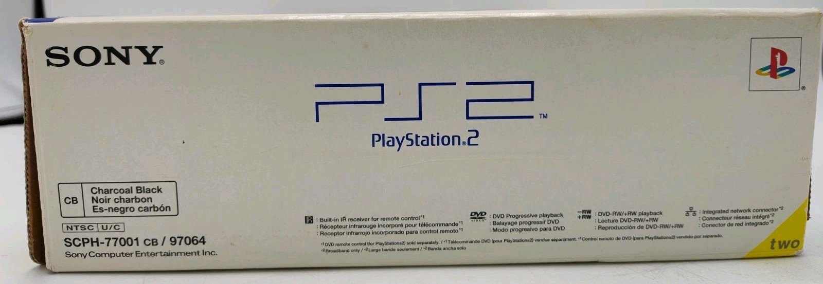 Sony Playstation 2 Console Slim SCPH-77001 Box ONLY + Cardboard + Case Protector
