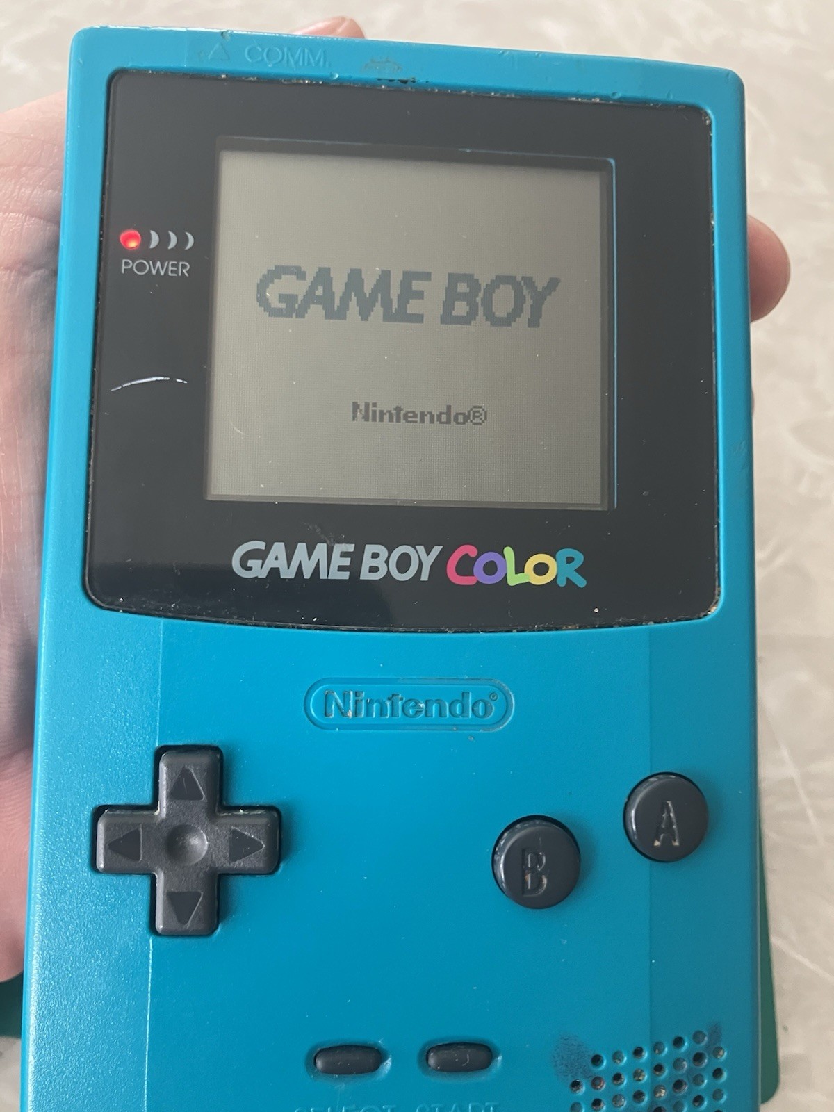 GameBoy Color Blue Console Nintendo Japan With Light Tested Working