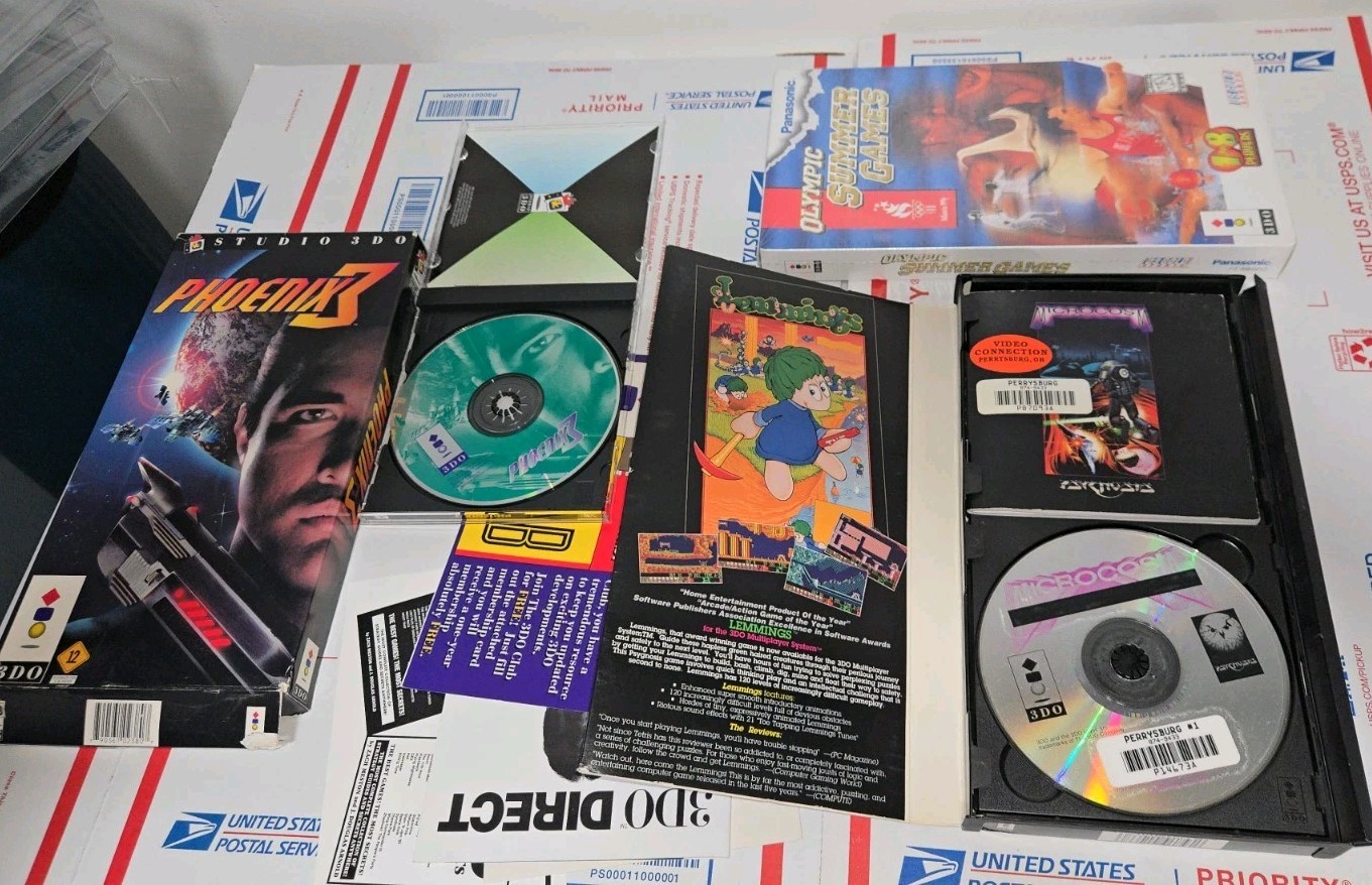 5 3DO Games Including Phoenix3, Cannon Fodder, Gunslinger Collection, READ!!
