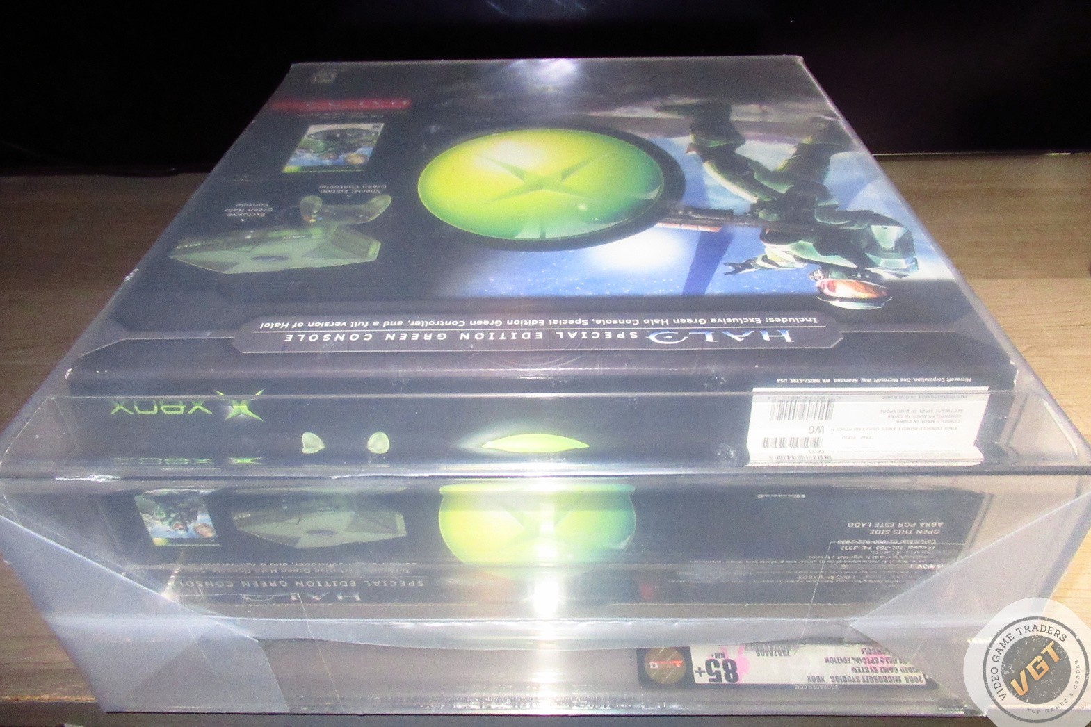 VGA 85+ – ORIGINAL XBOX Halo Special Edition Green Game Console System 2004 NEW!
