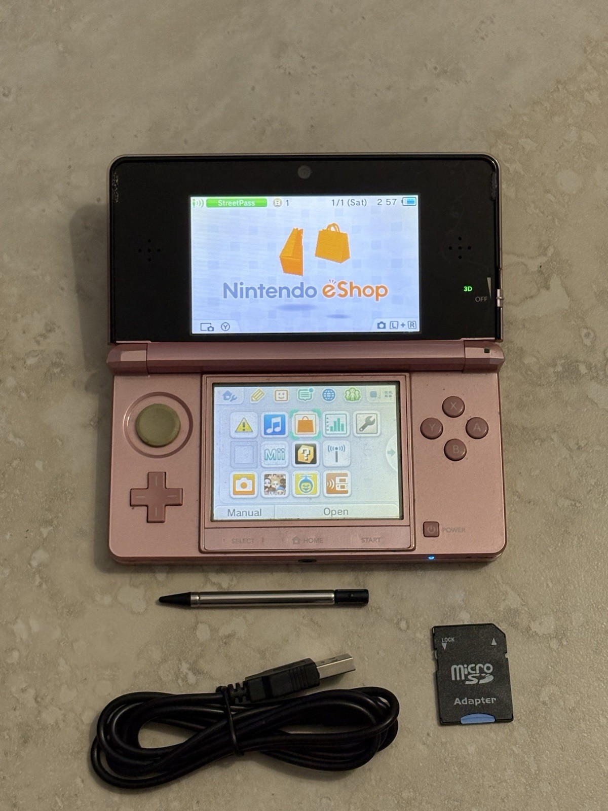 Nintendo 3DS Console Pink Edition With Charger US SELLER Read Description