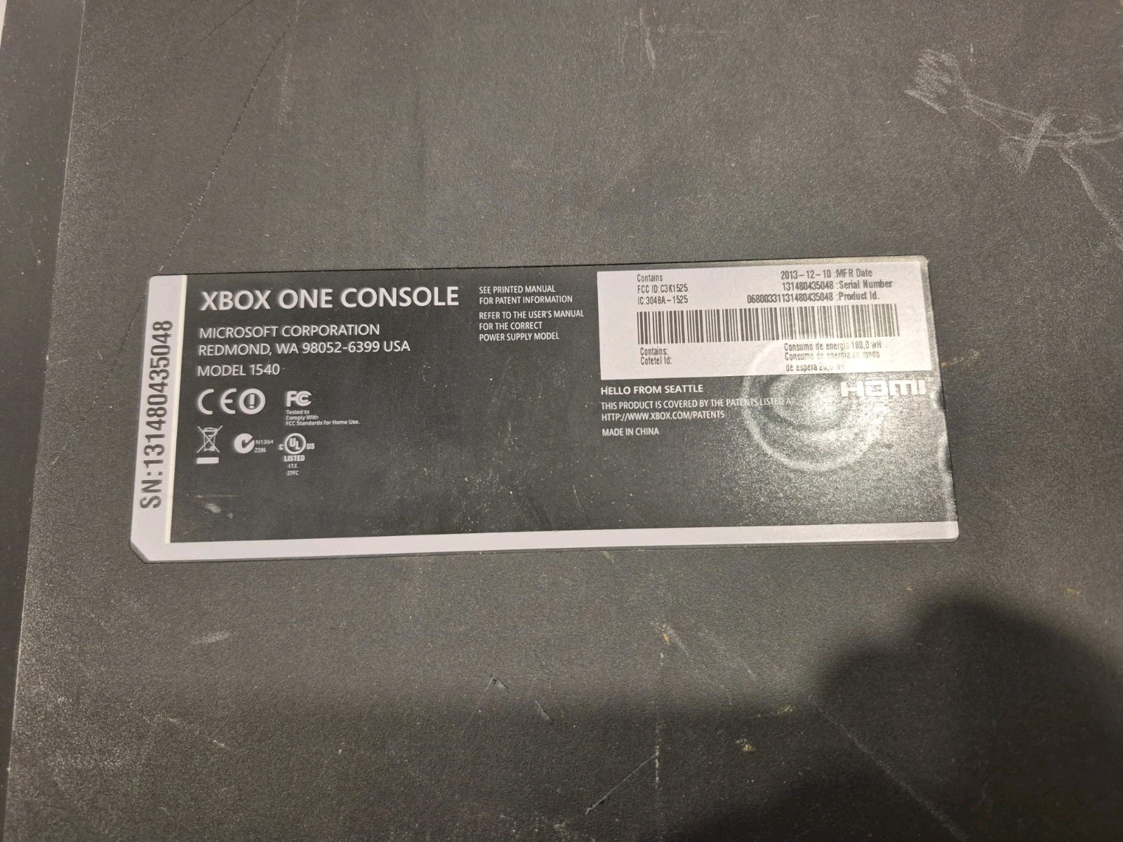 Xbox One 500GB Black Console only – NTSC 1540 Microsoft *Tested