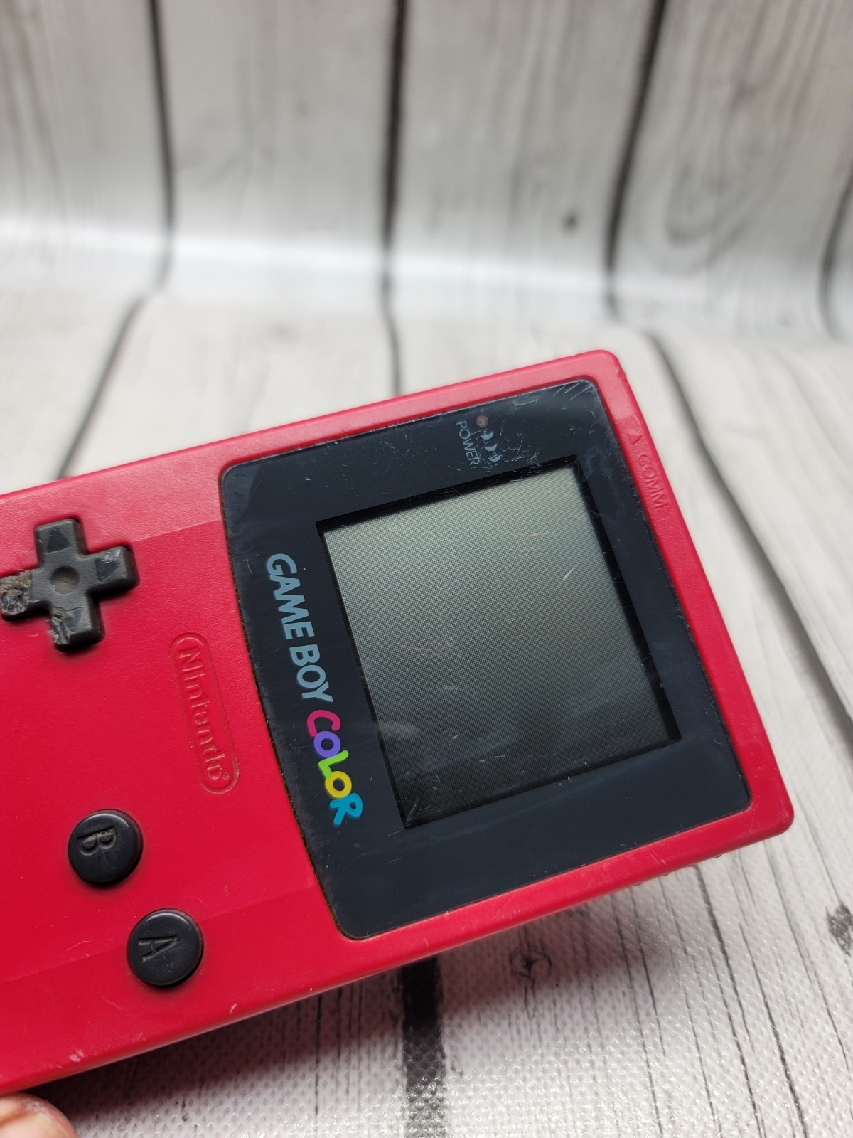 Nintendo Game Boy Color CGB-001 Berry Red Handheld Console As Is For Parts