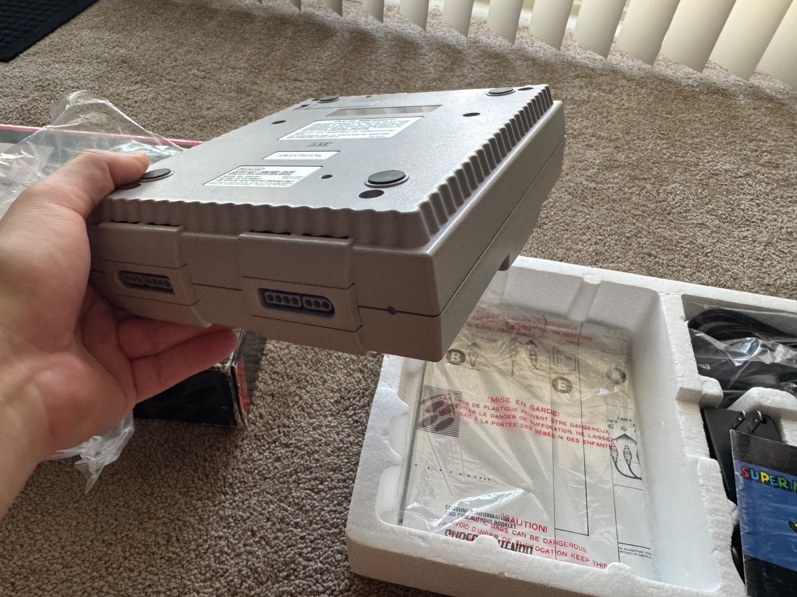 Super NES Nintendo SNES system console bundle CIB complete w/ Mario video game